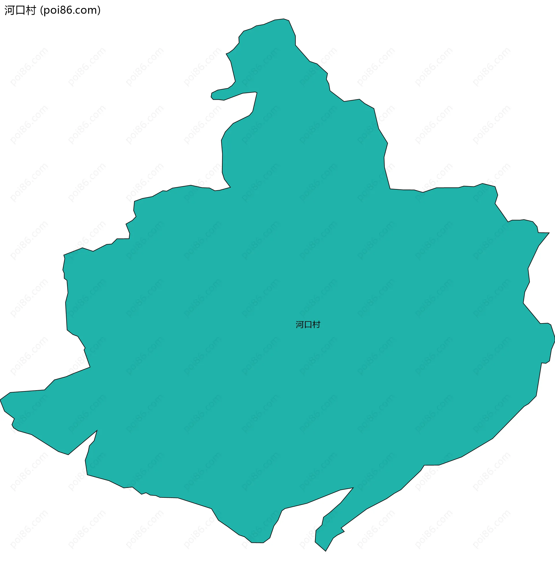 河口村边界地图