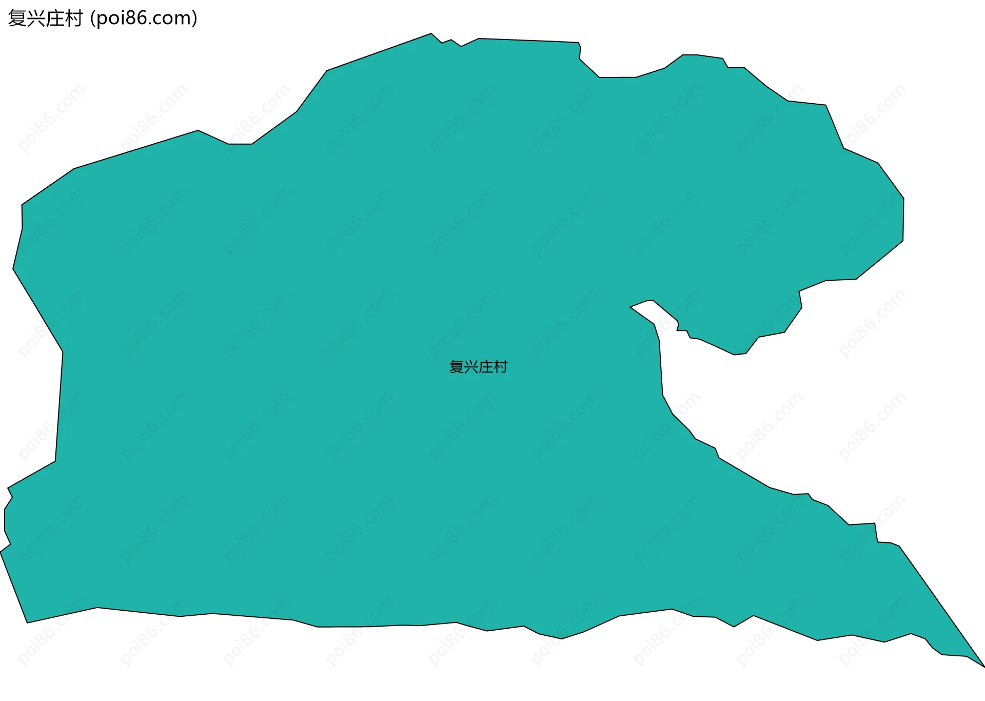 复兴庄村边界地图
