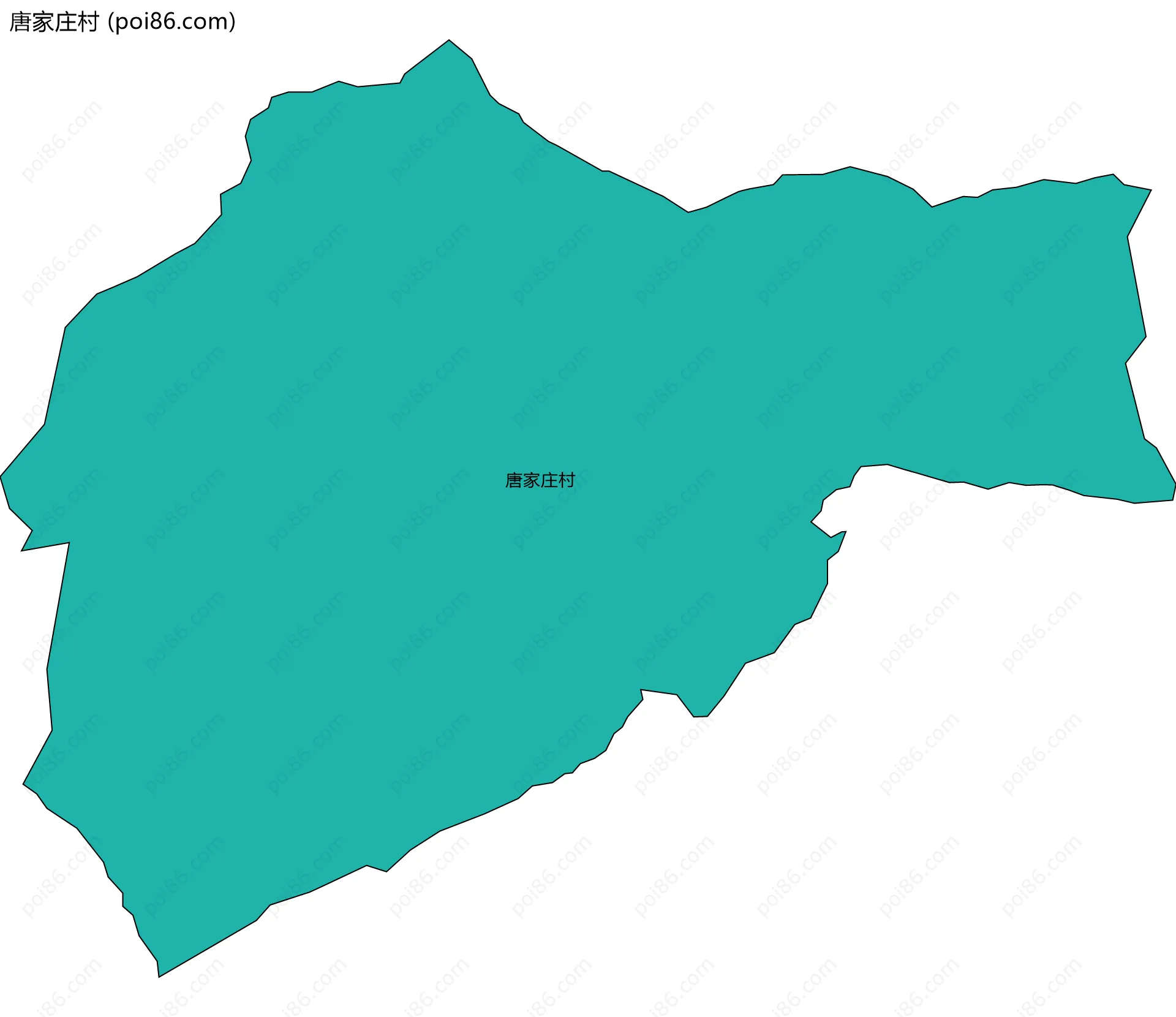 唐家庄村边界地图