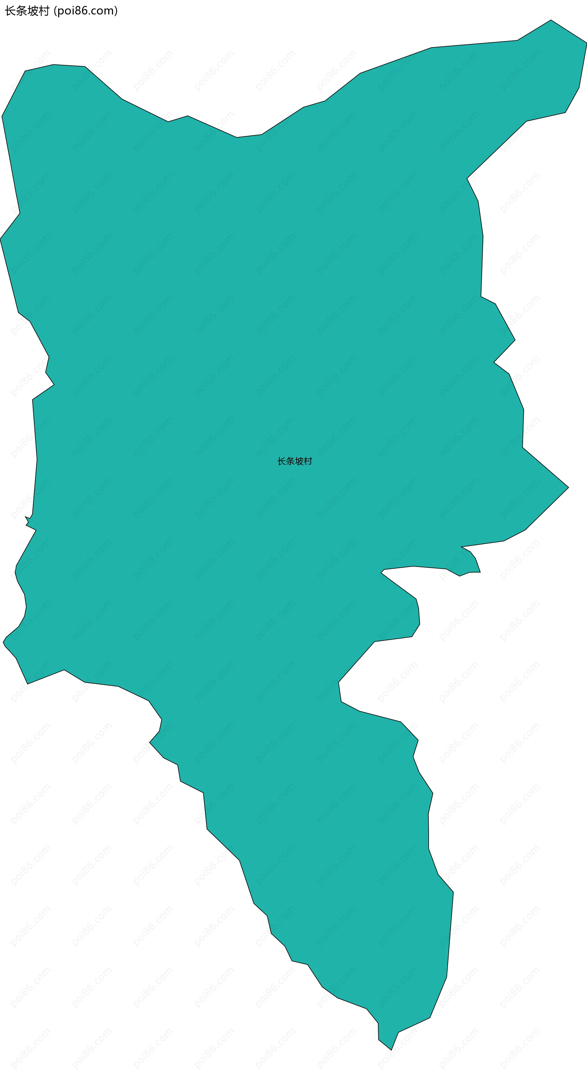 长条坡村边界地图