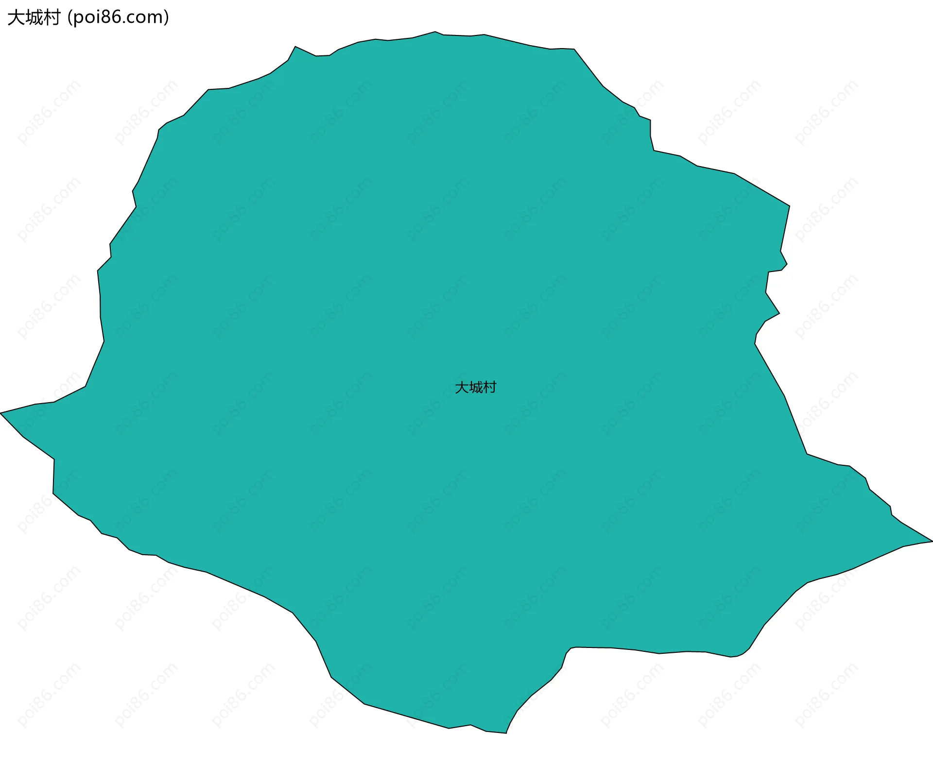 大城村边界地图