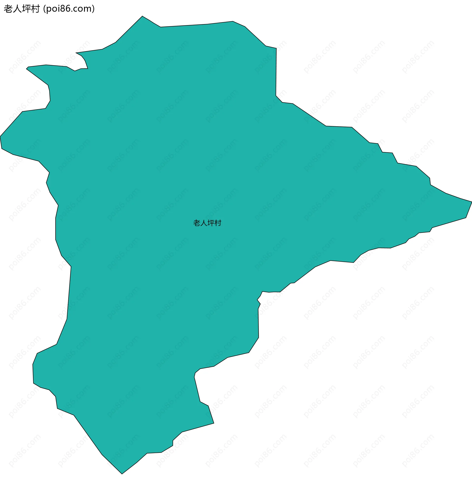 老人坪村边界地图