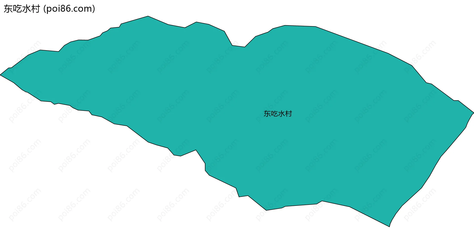 东吃水村边界地图