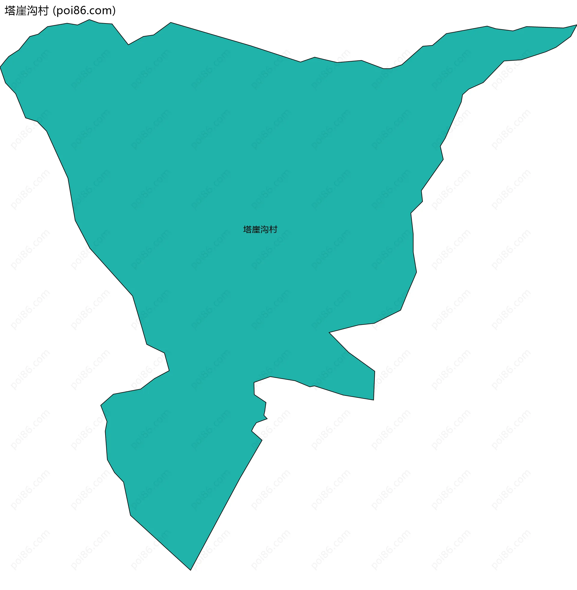 塔崖沟村边界地图