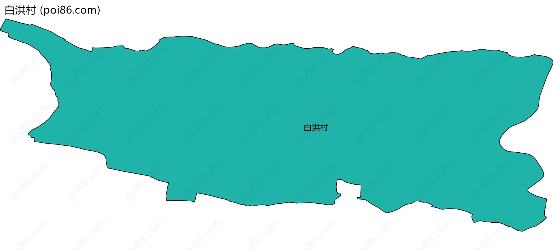 白洪村边界地图