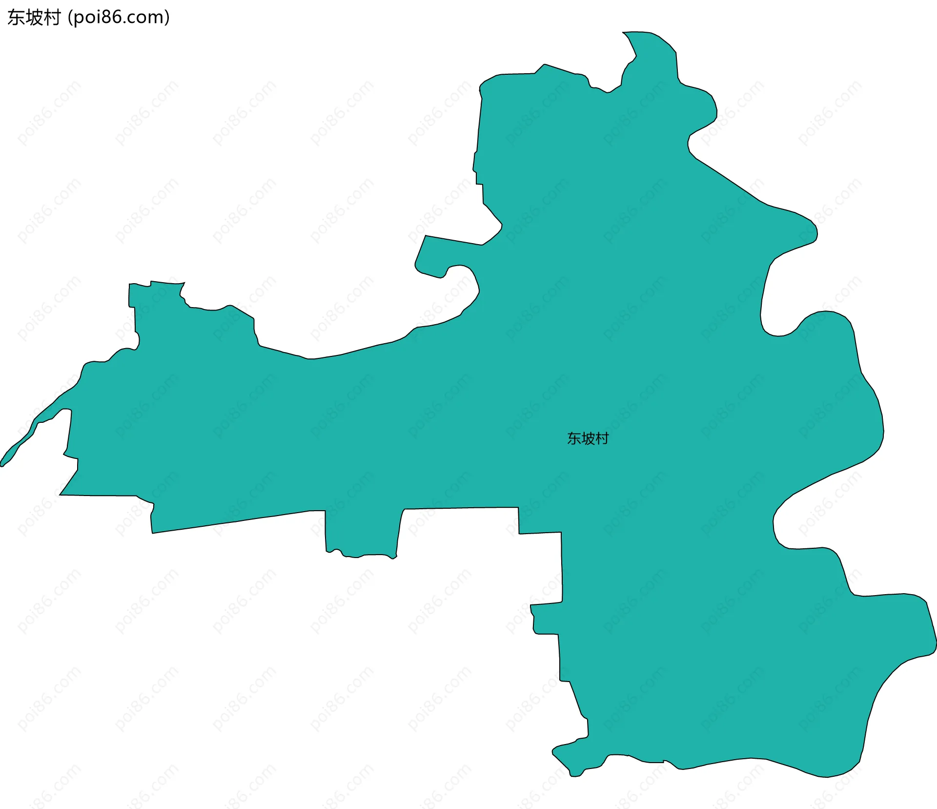 东坡村边界地图