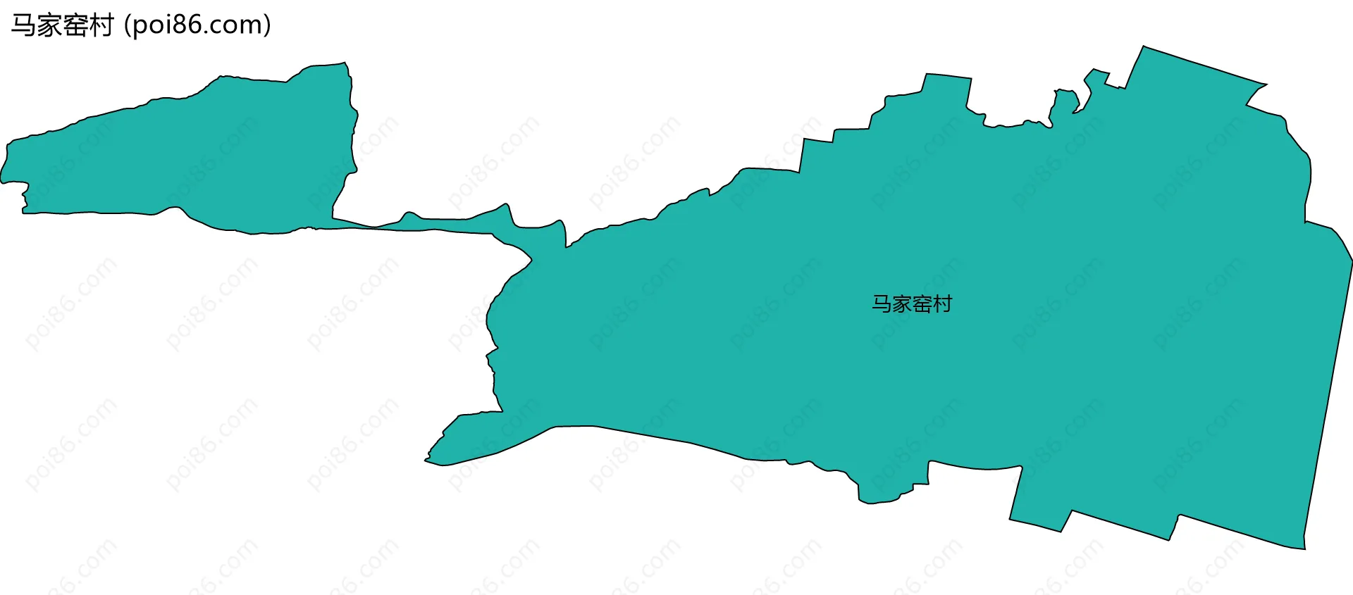 马家窑村边界地图