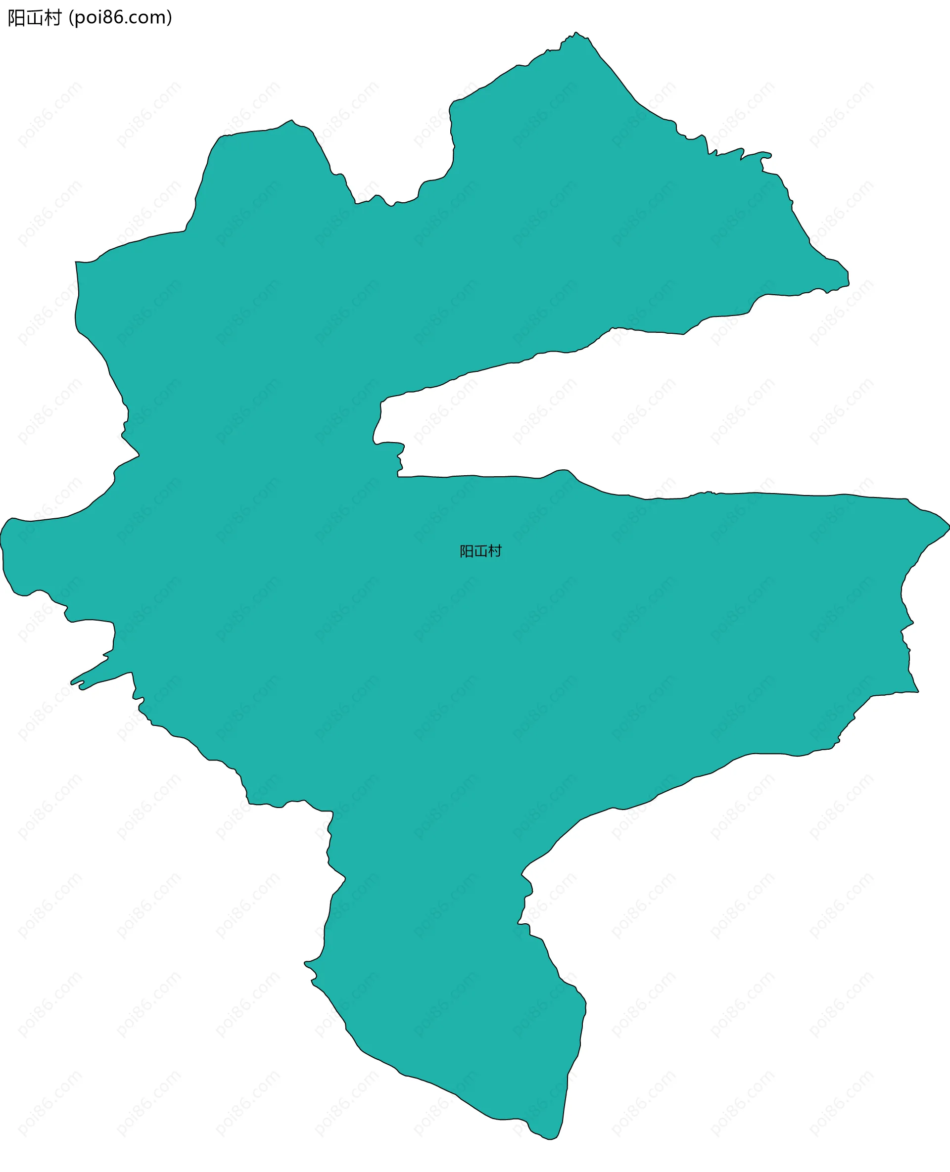 阳屲村边界地图