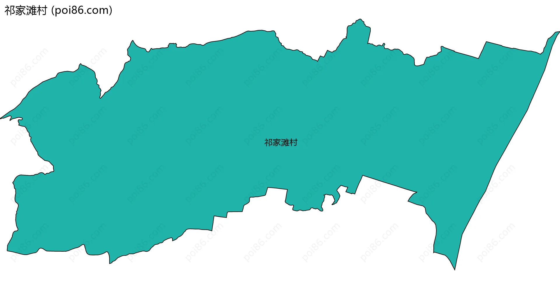 祁家滩村边界地图