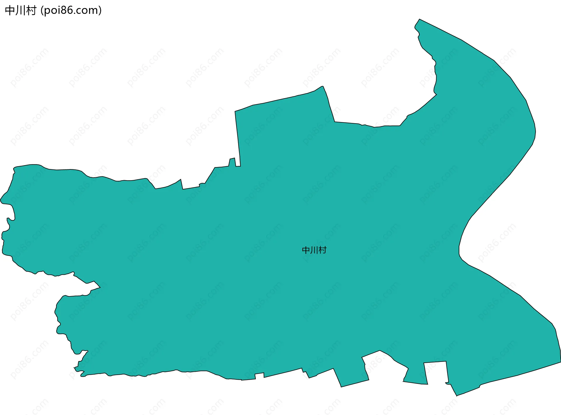 中川村边界地图