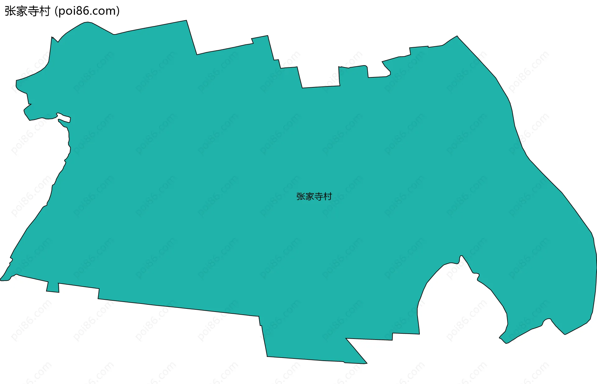 张家寺村边界地图