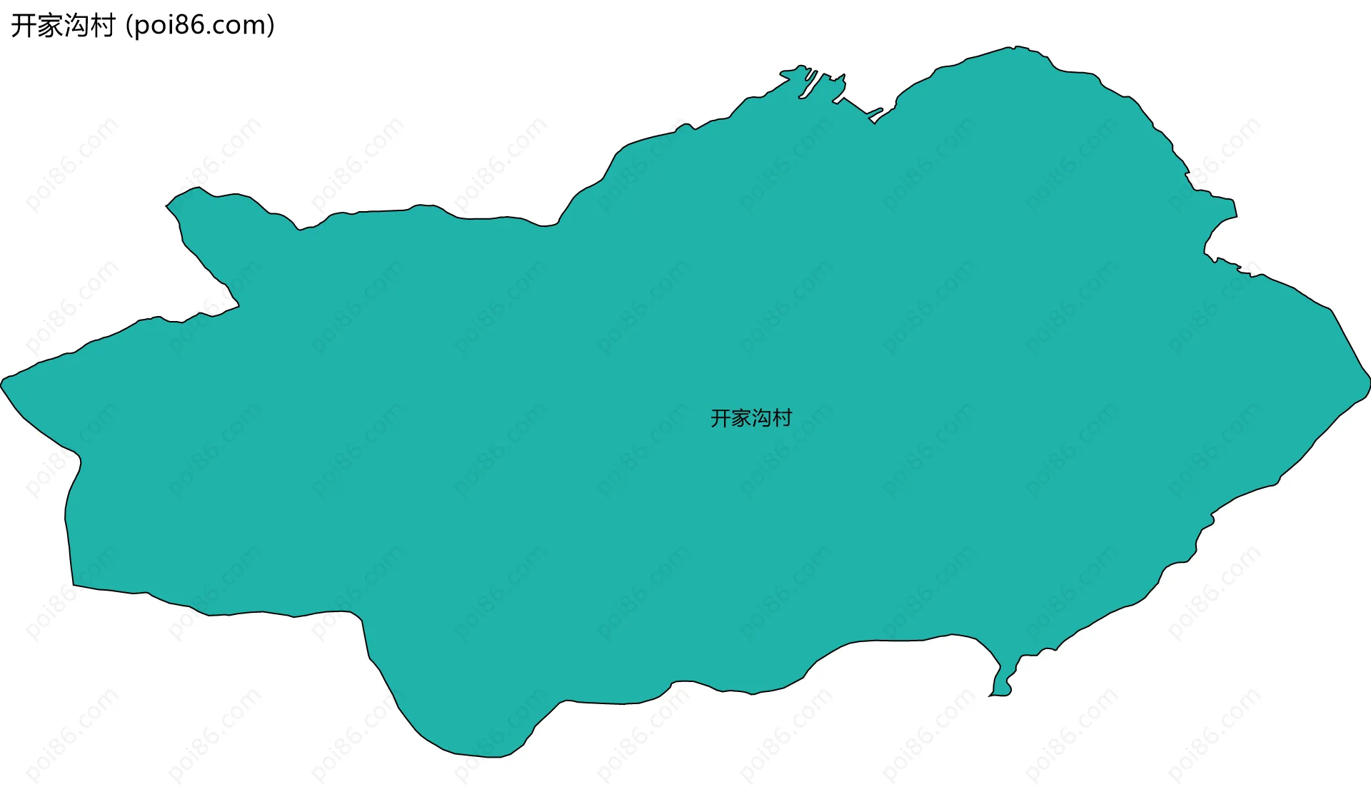 开家沟村边界地图