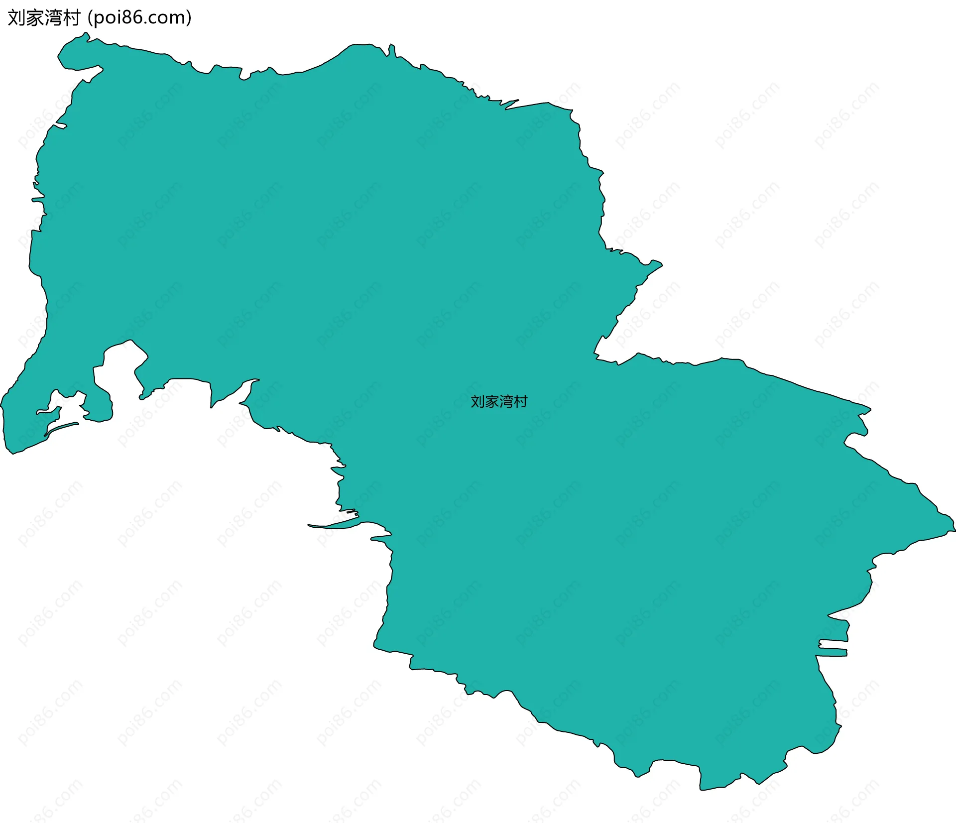 刘家湾村边界地图