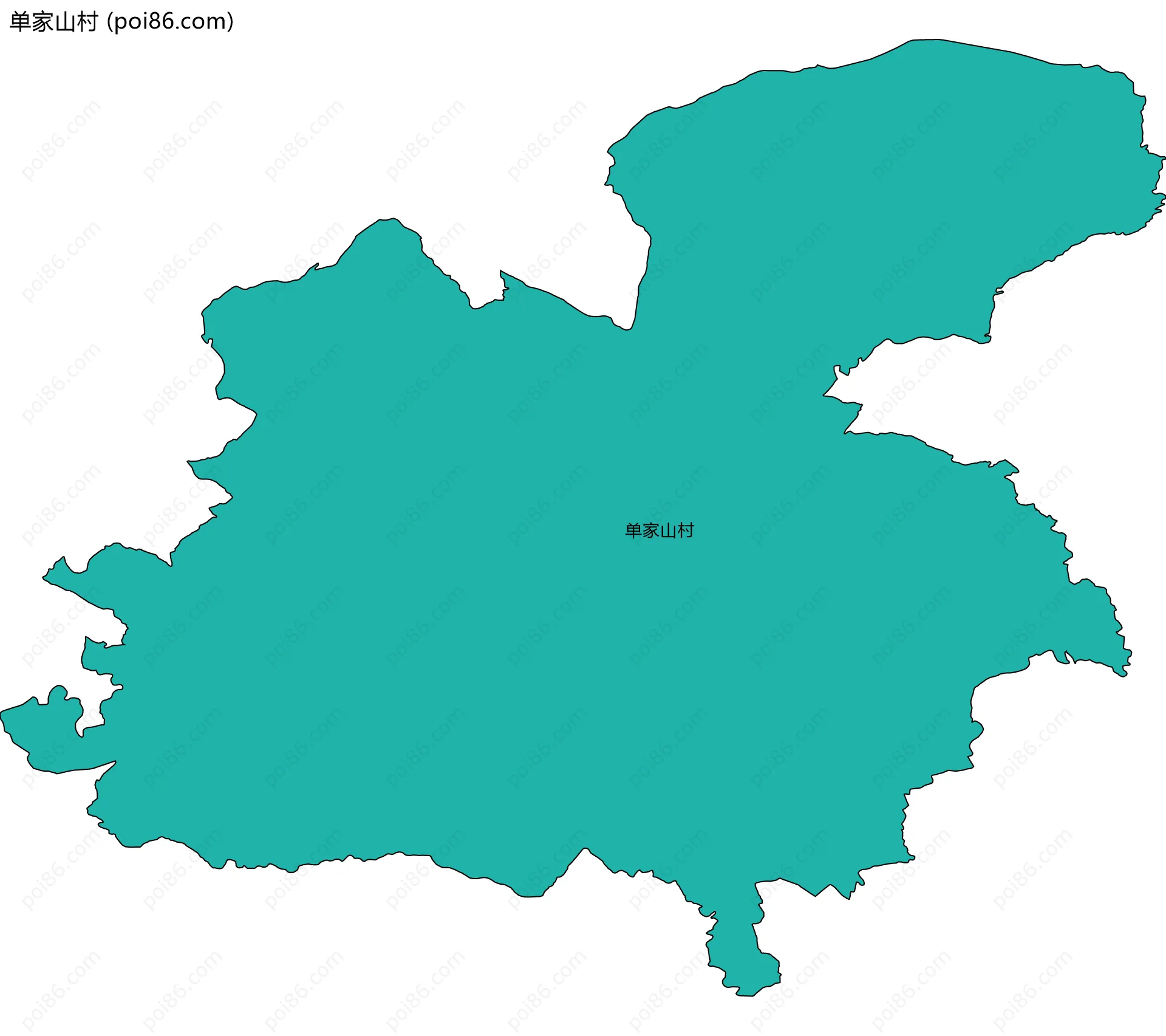 单家山村边界地图