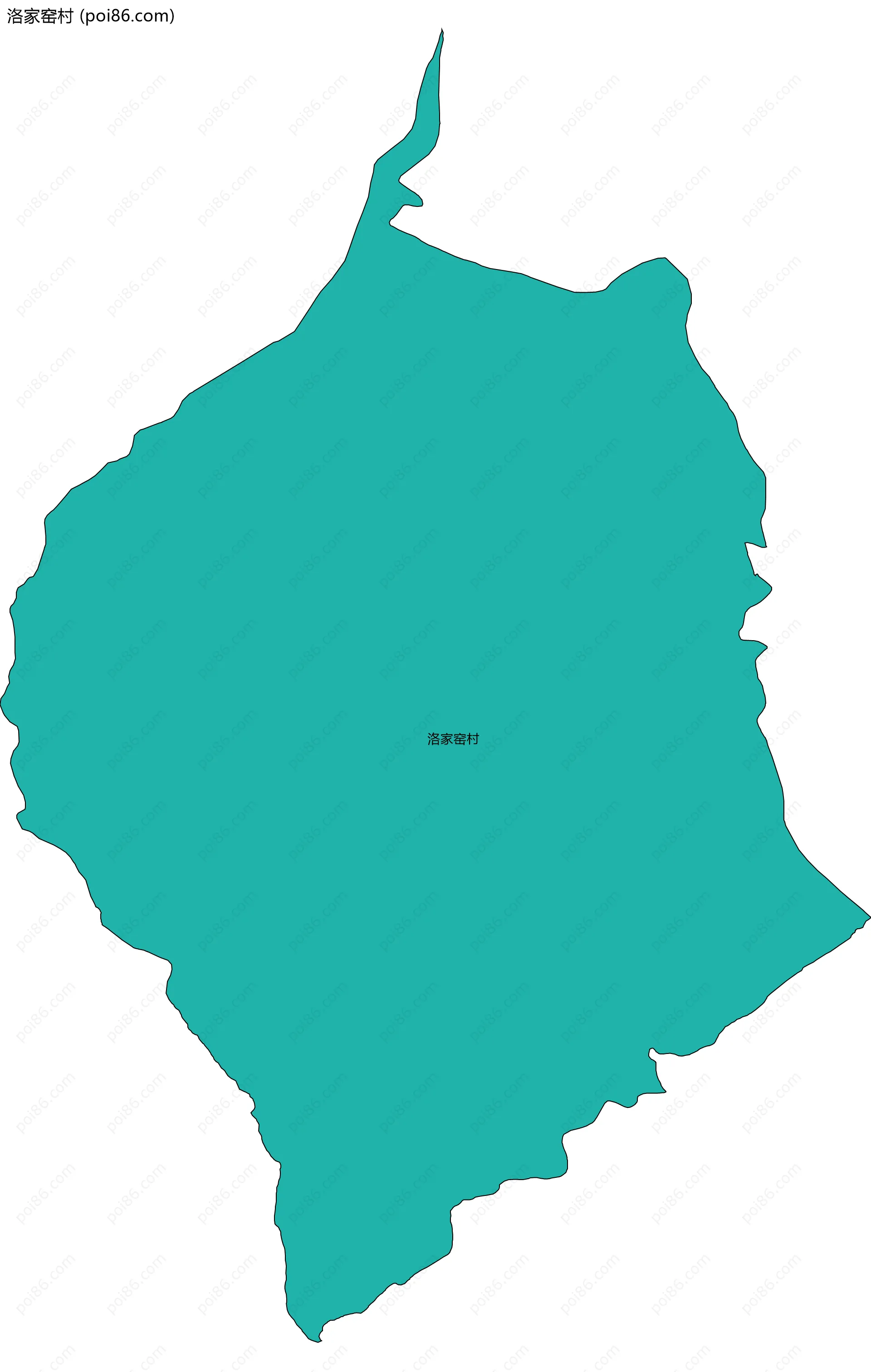 洛家窑村边界地图