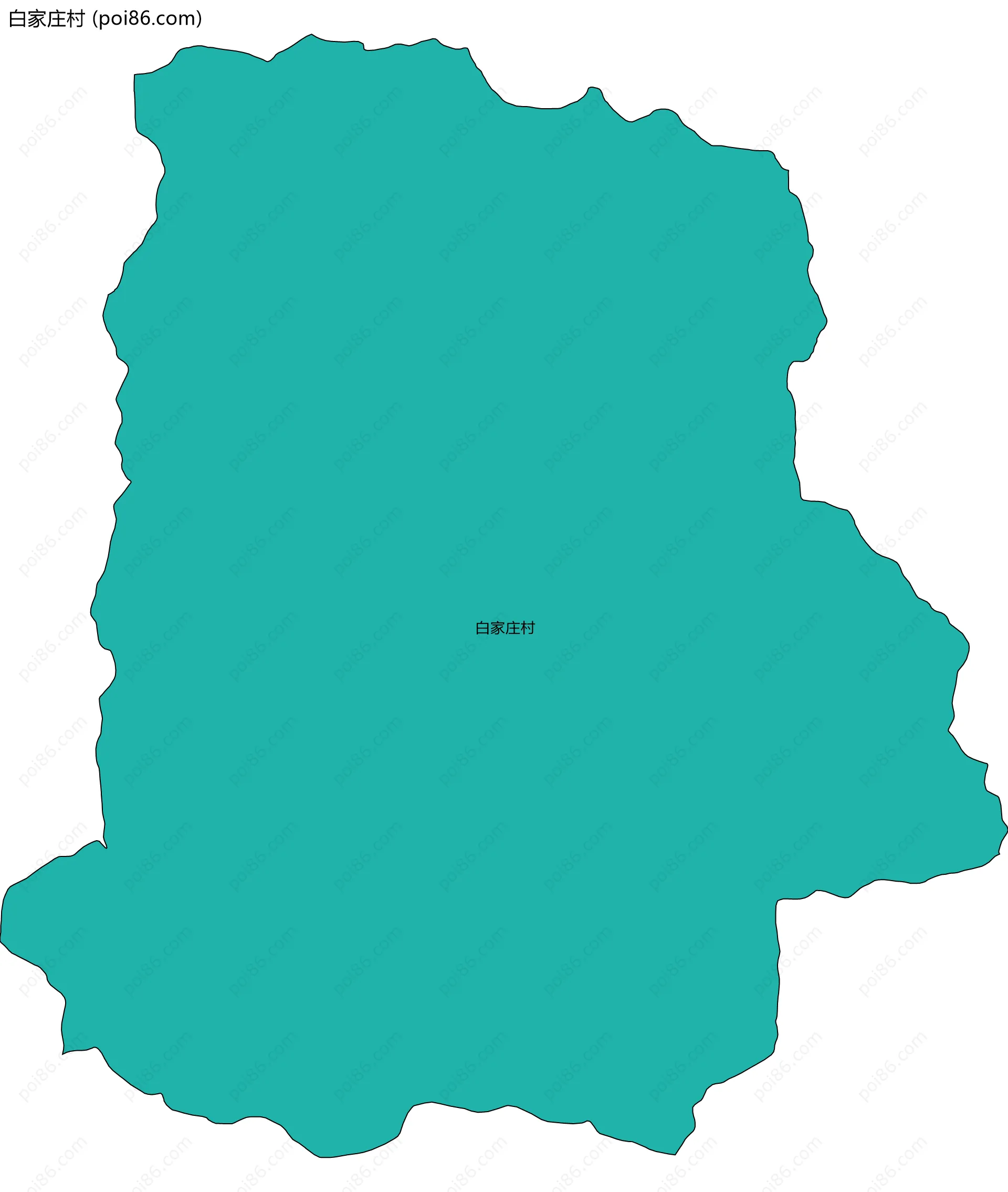 白家庄村边界地图