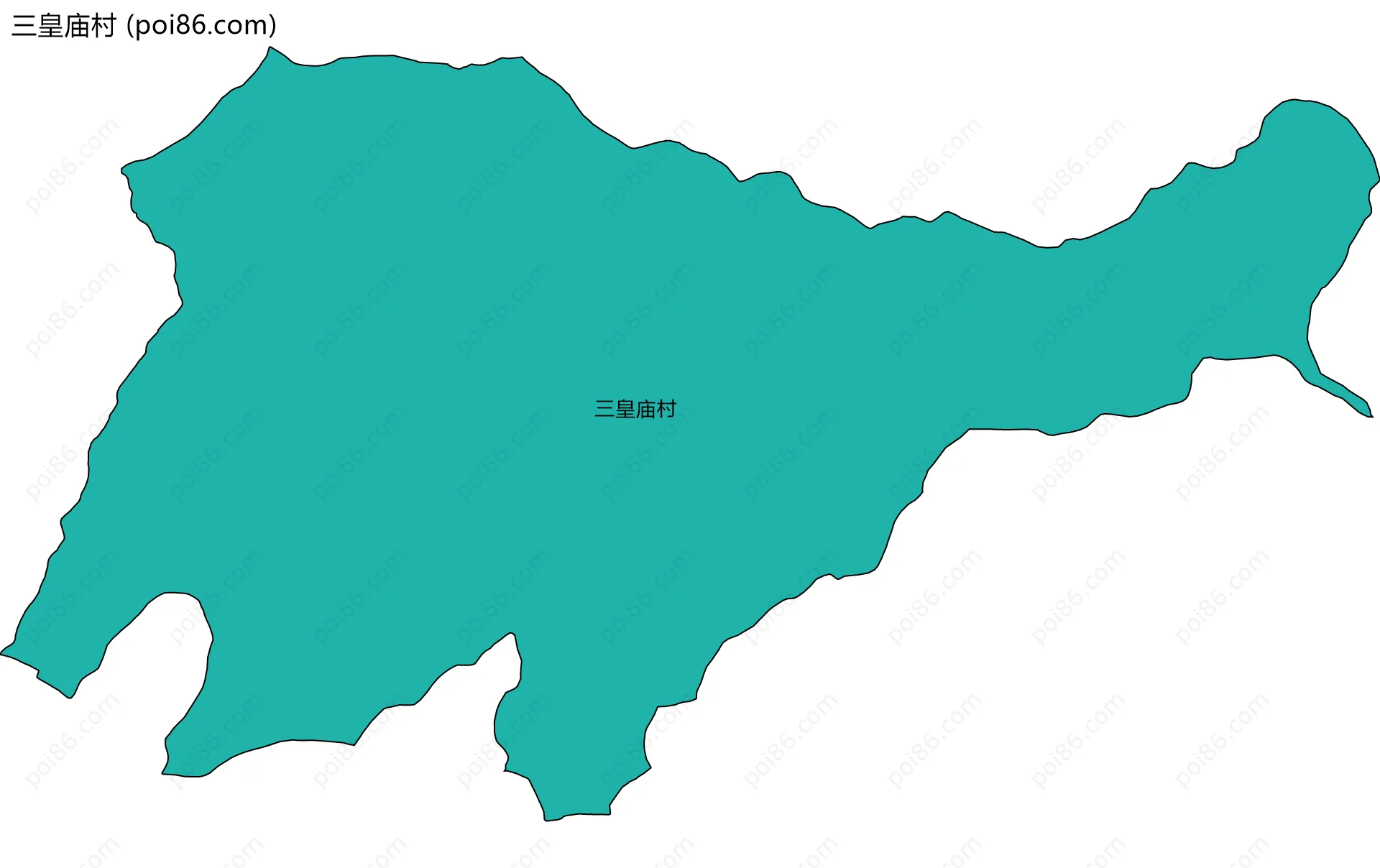 三皇庙村边界地图