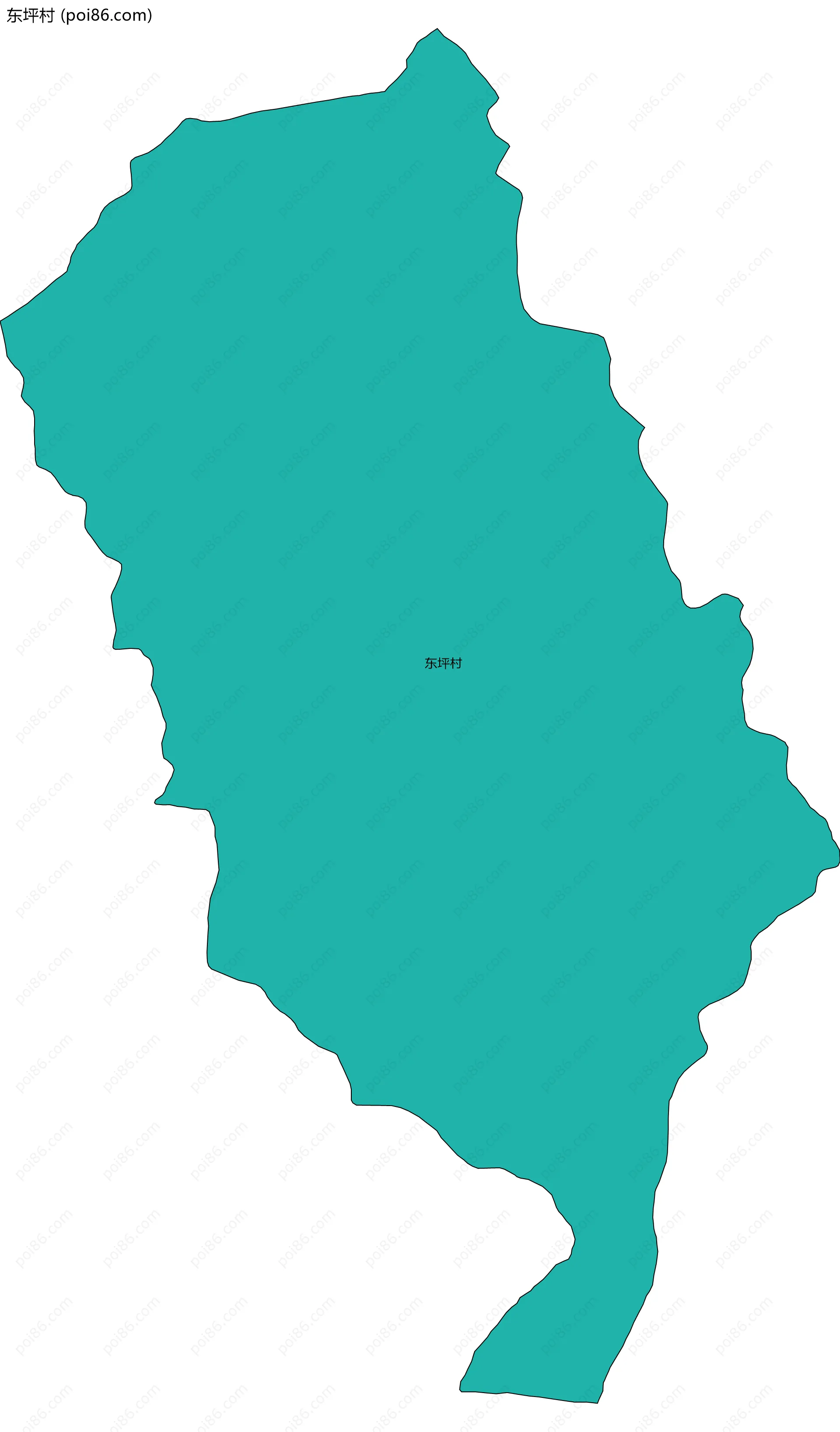 东坪村边界地图