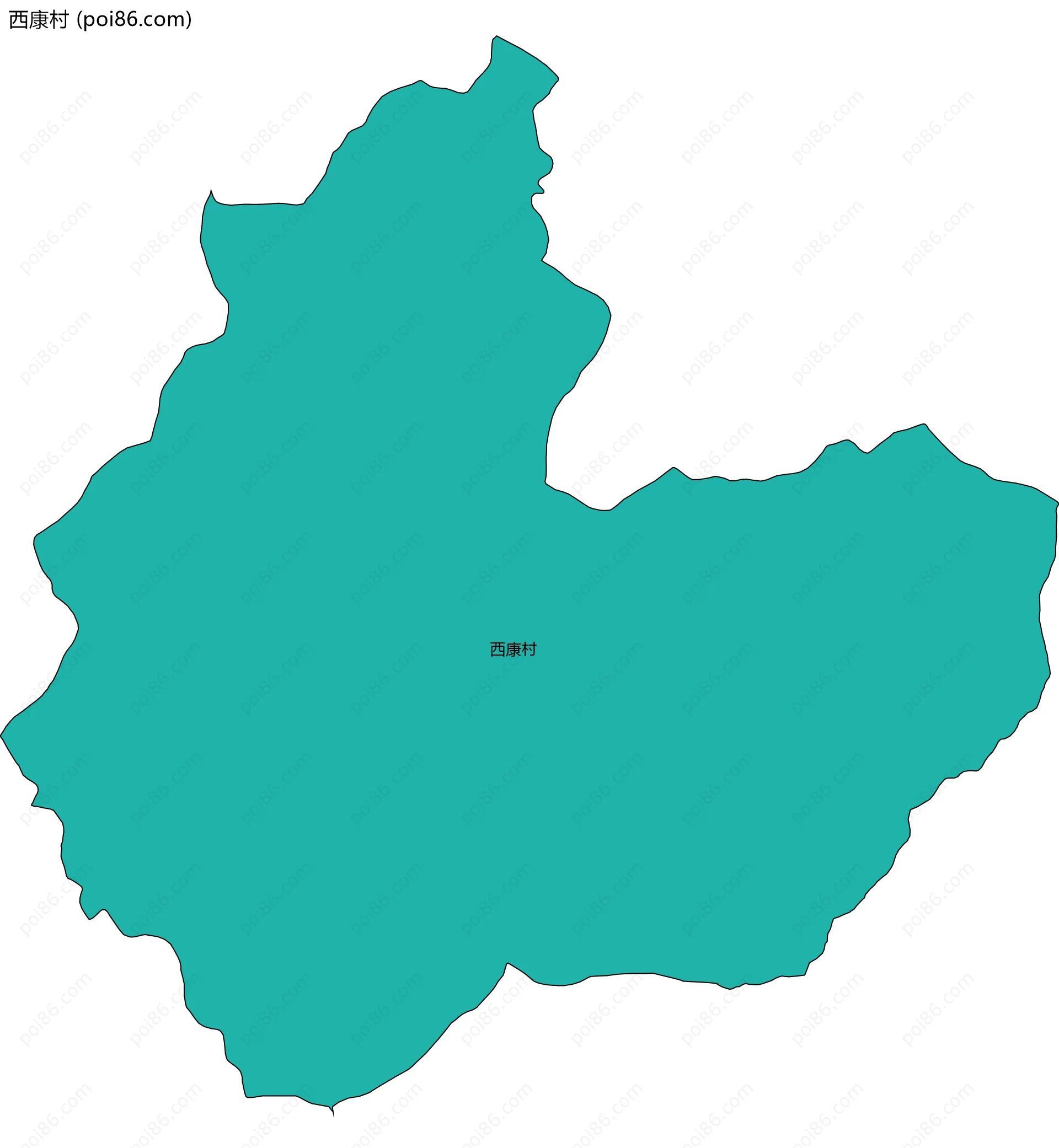 西康村边界地图