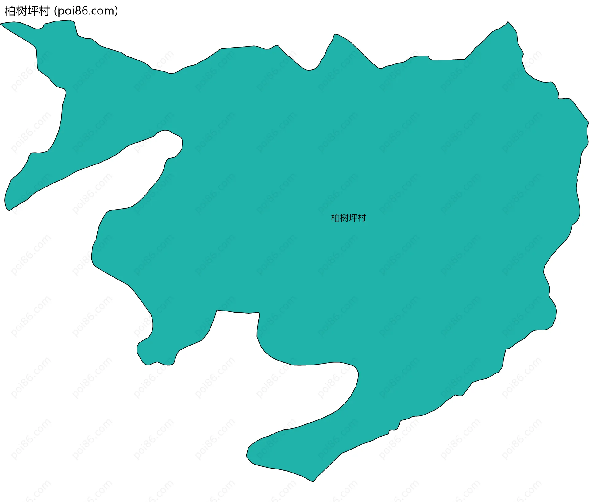 柏树坪村边界地图