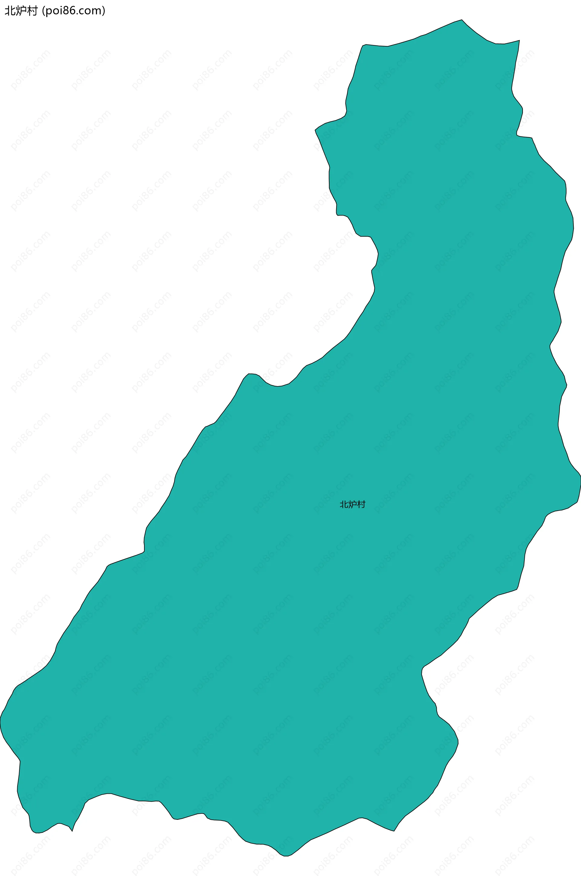 北炉村边界地图