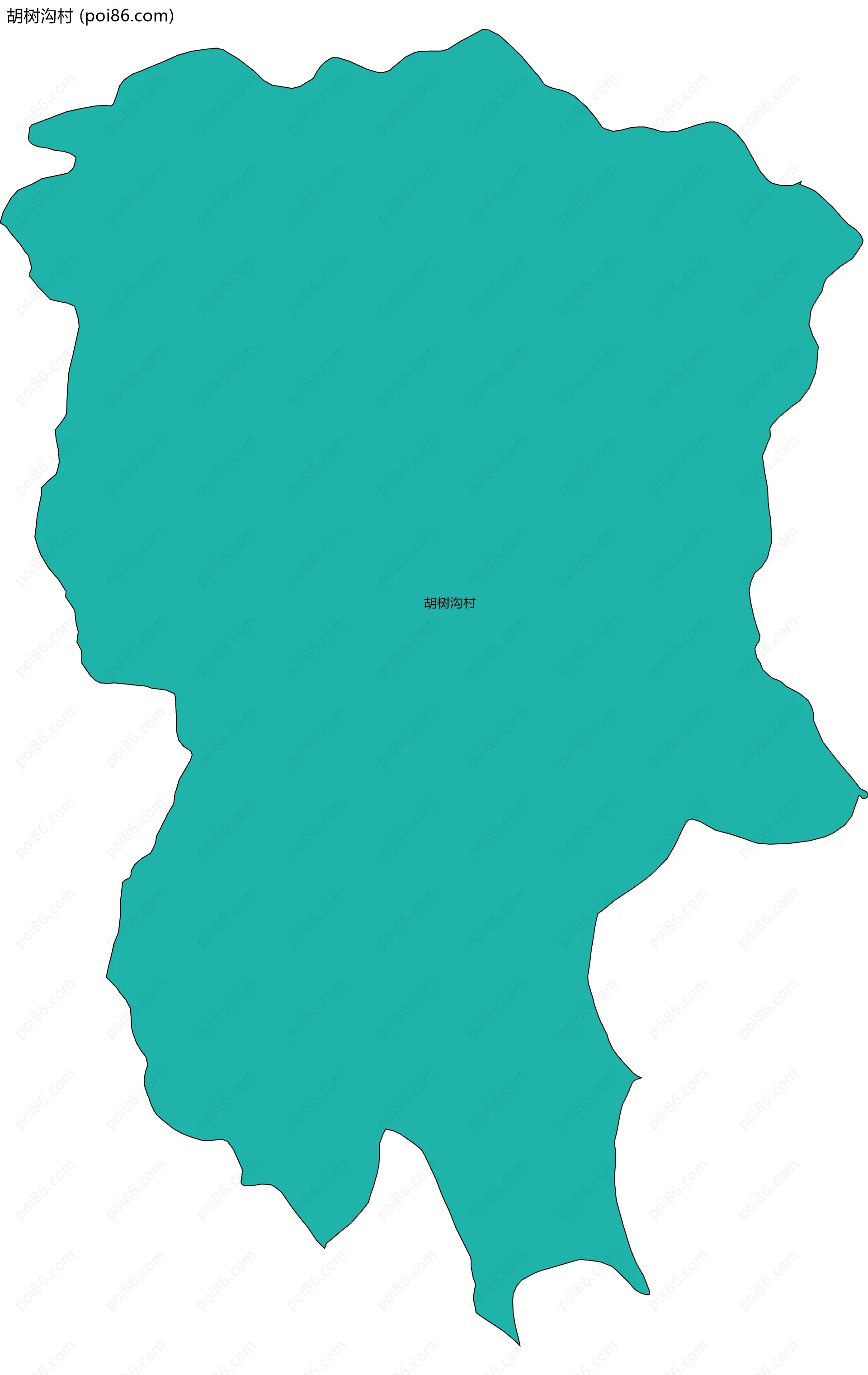 胡树沟村边界地图