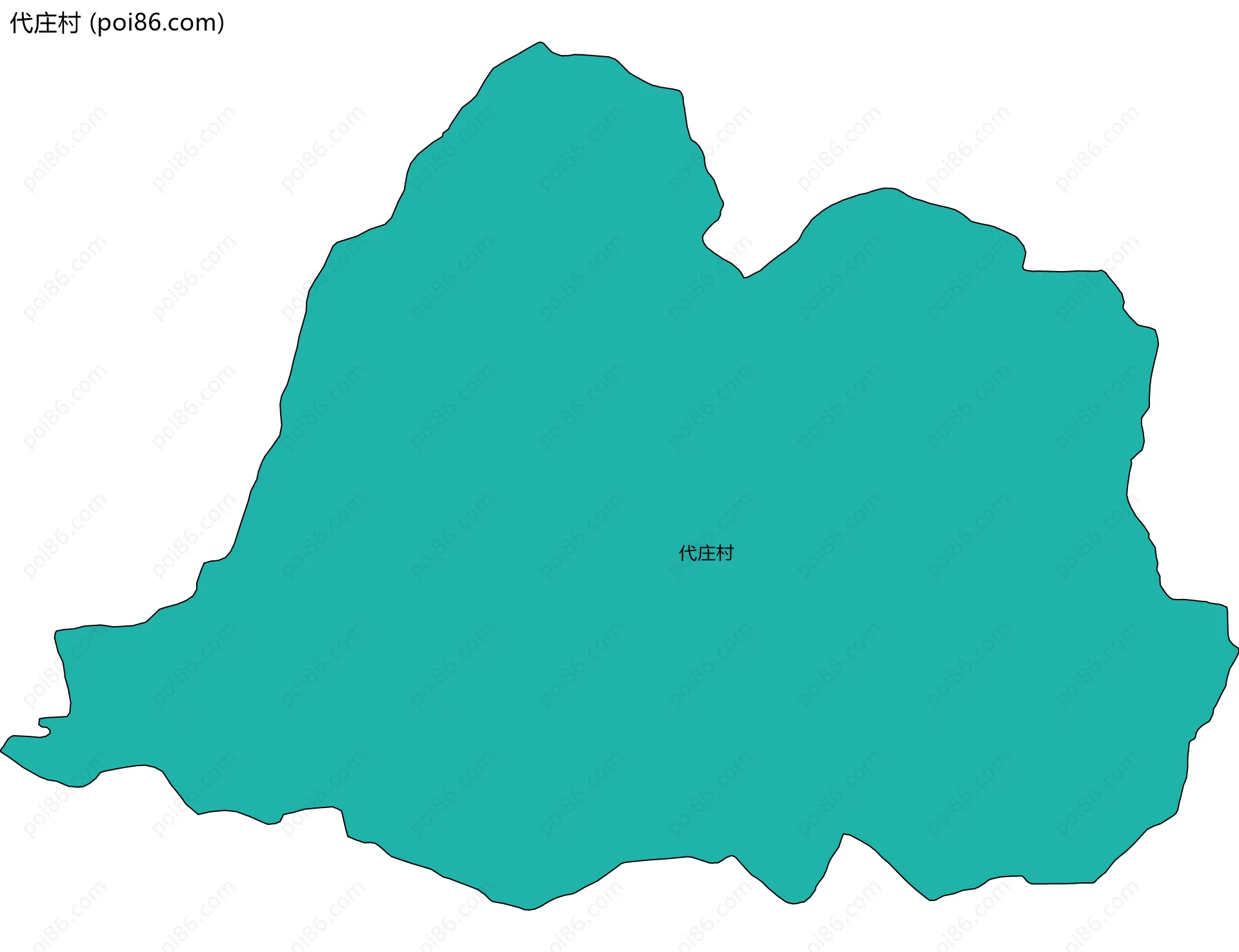 代庄村边界地图