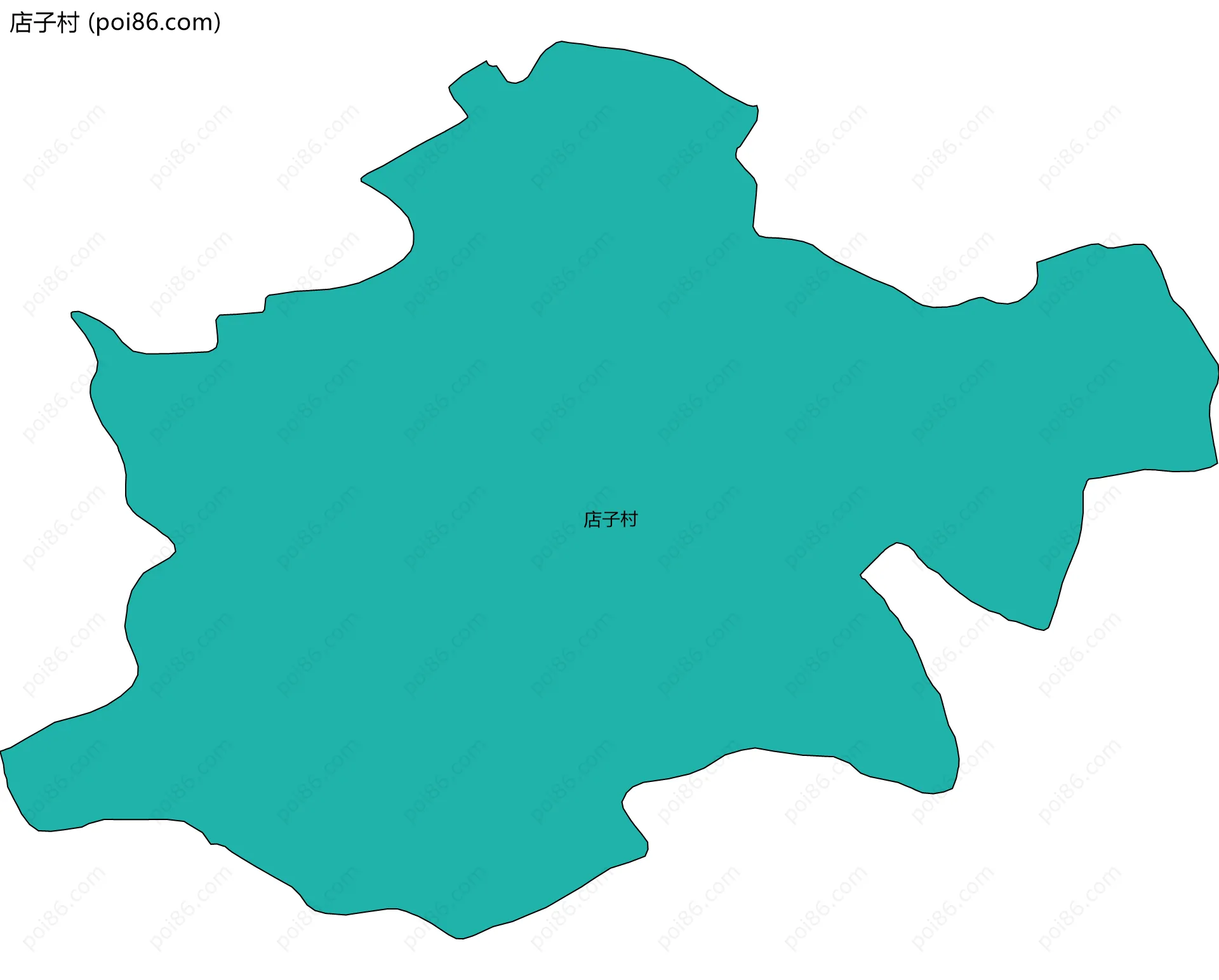 店子村边界地图