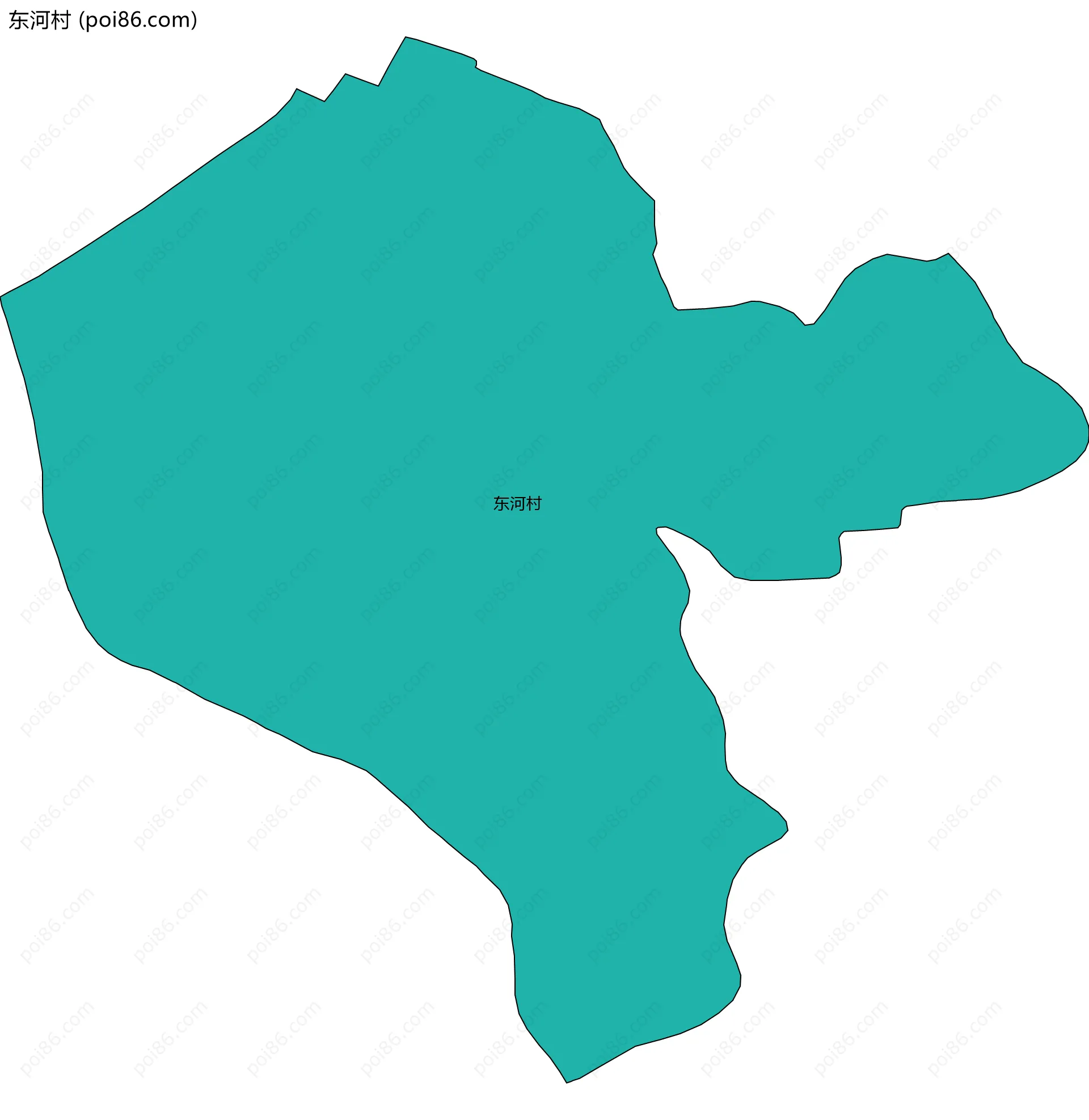 东河村边界地图