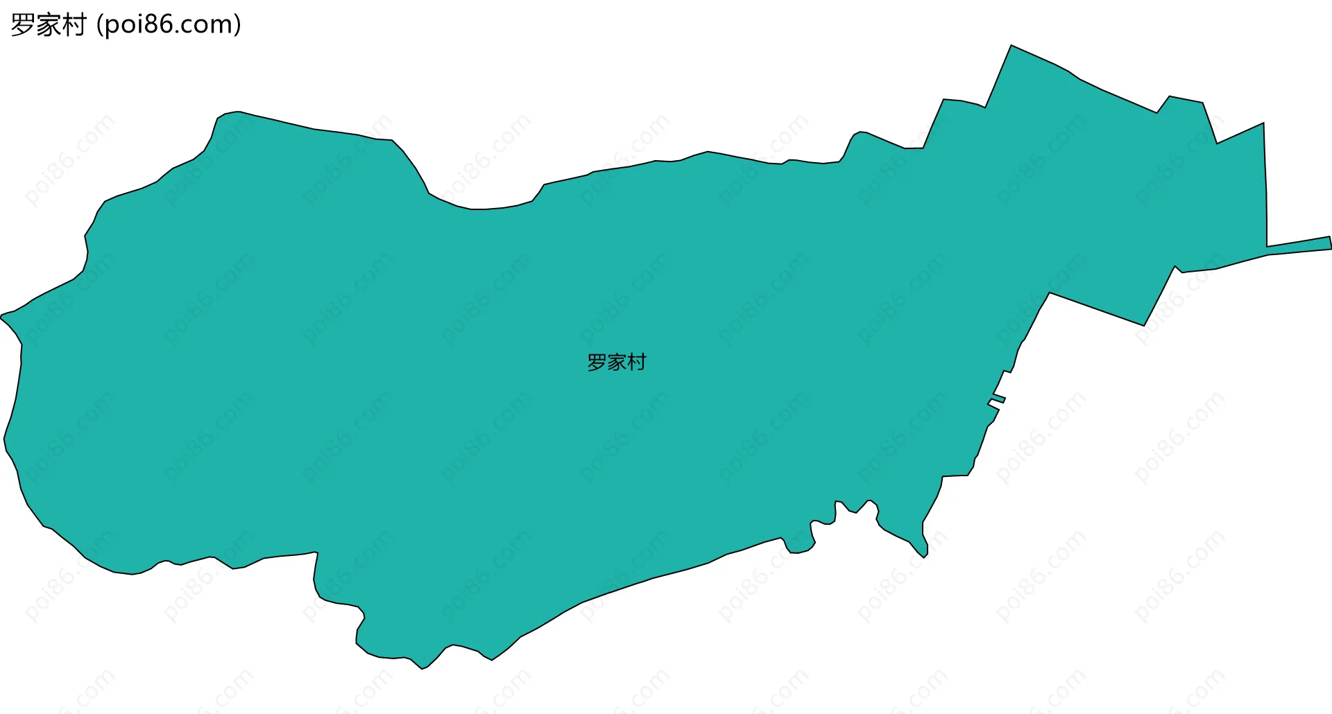 罗家村边界地图