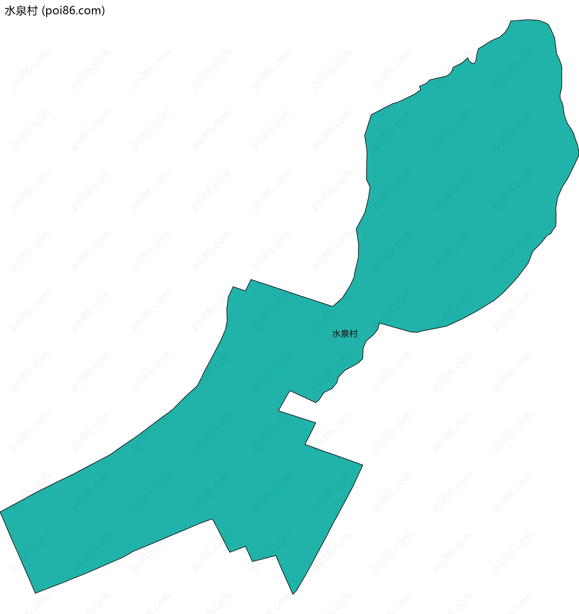 水泉村边界地图