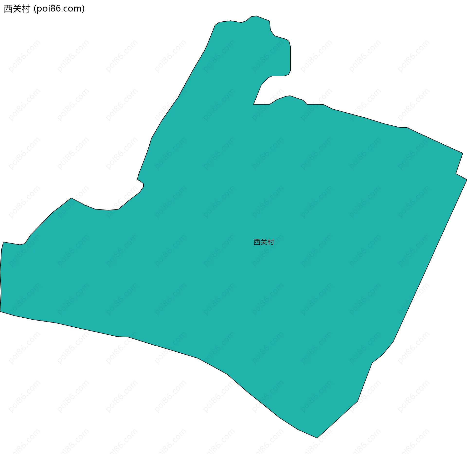 西关村边界地图
