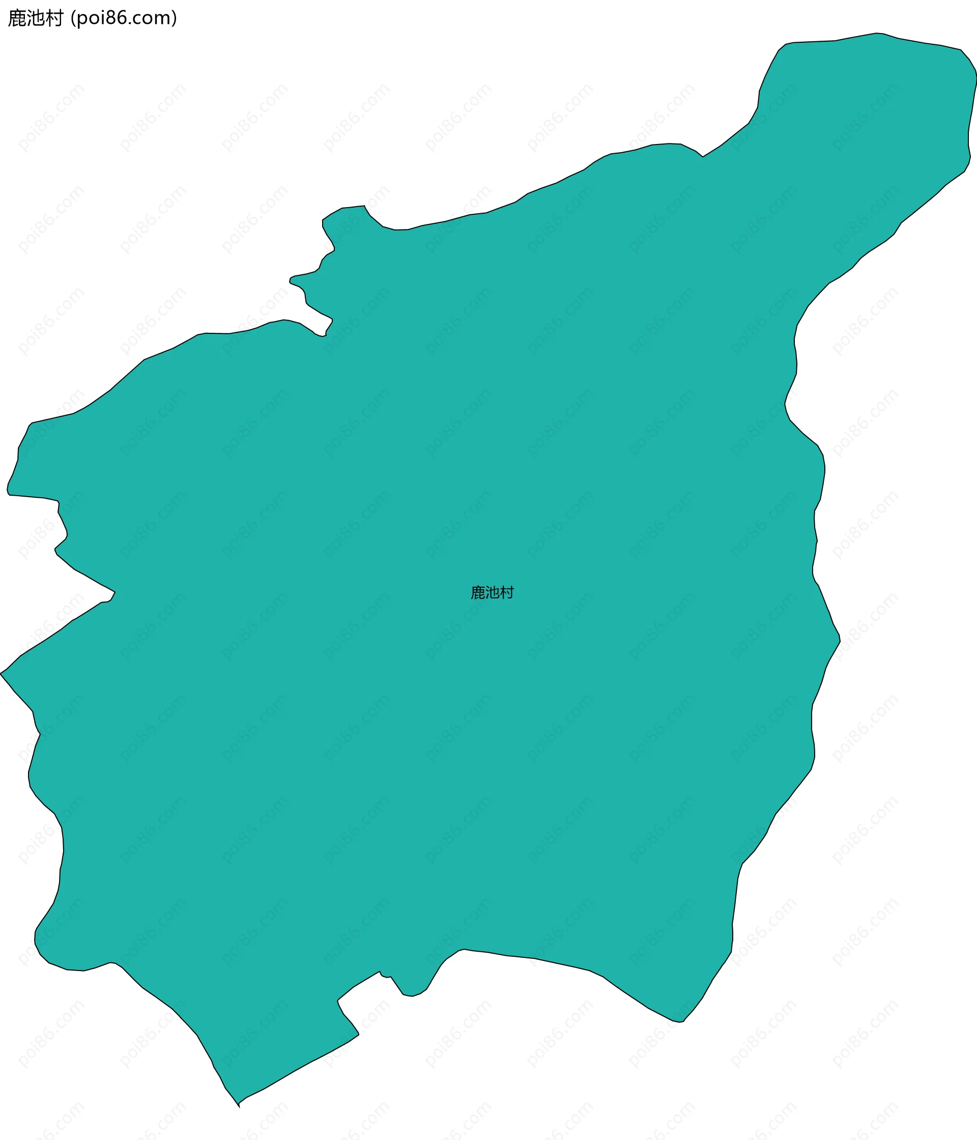 鹿池村边界地图