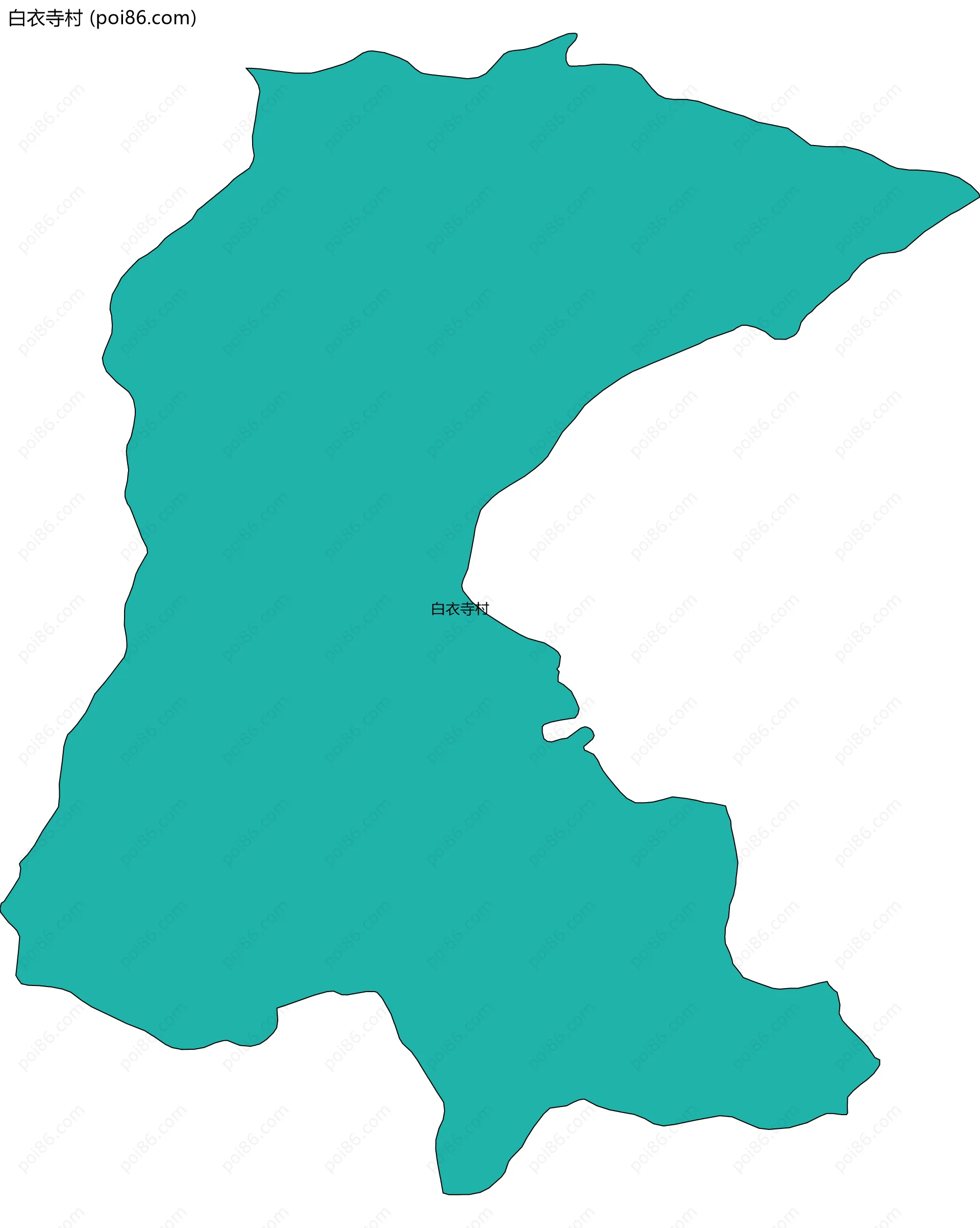 白衣寺村边界地图