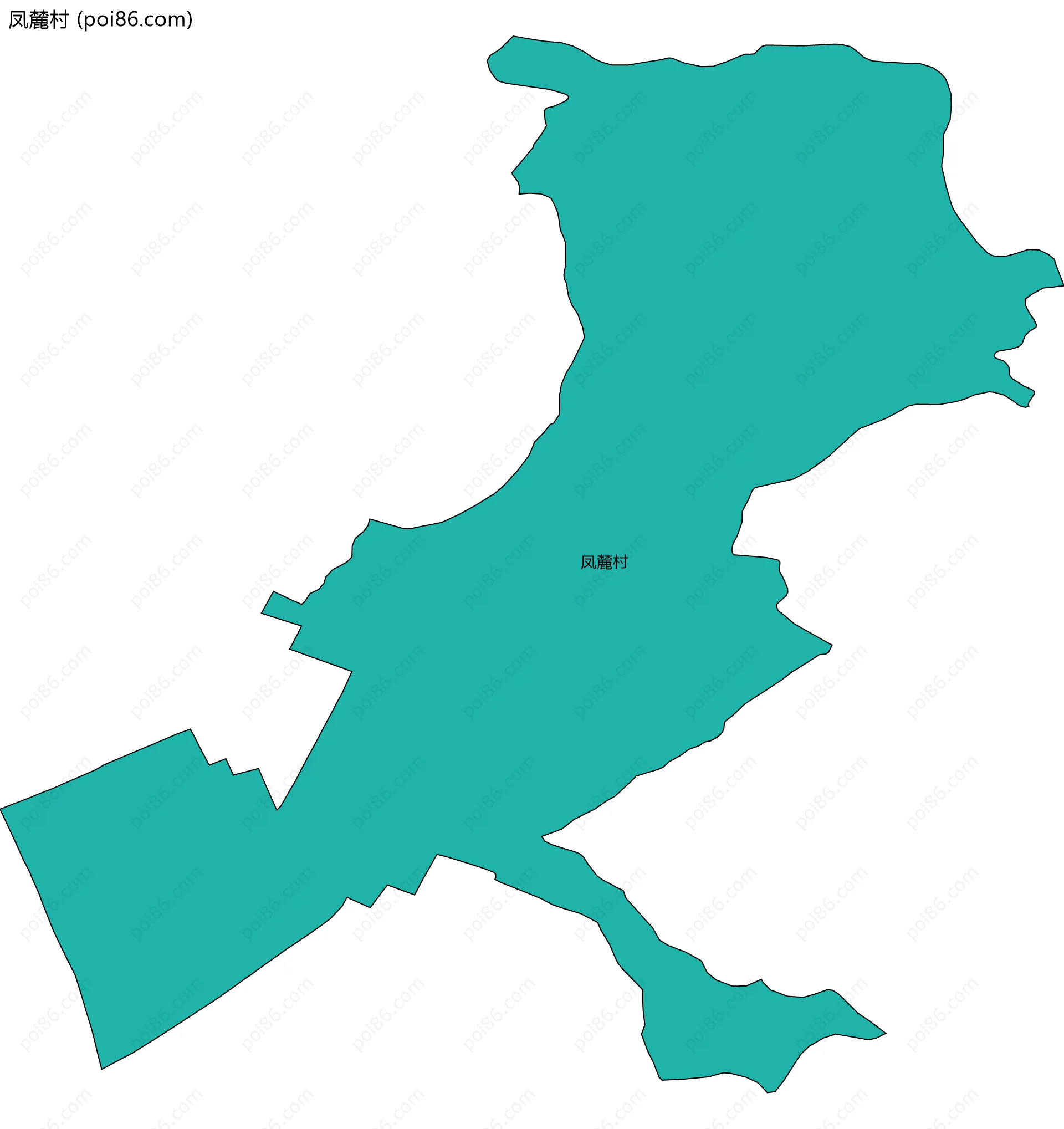 凤麓村边界地图