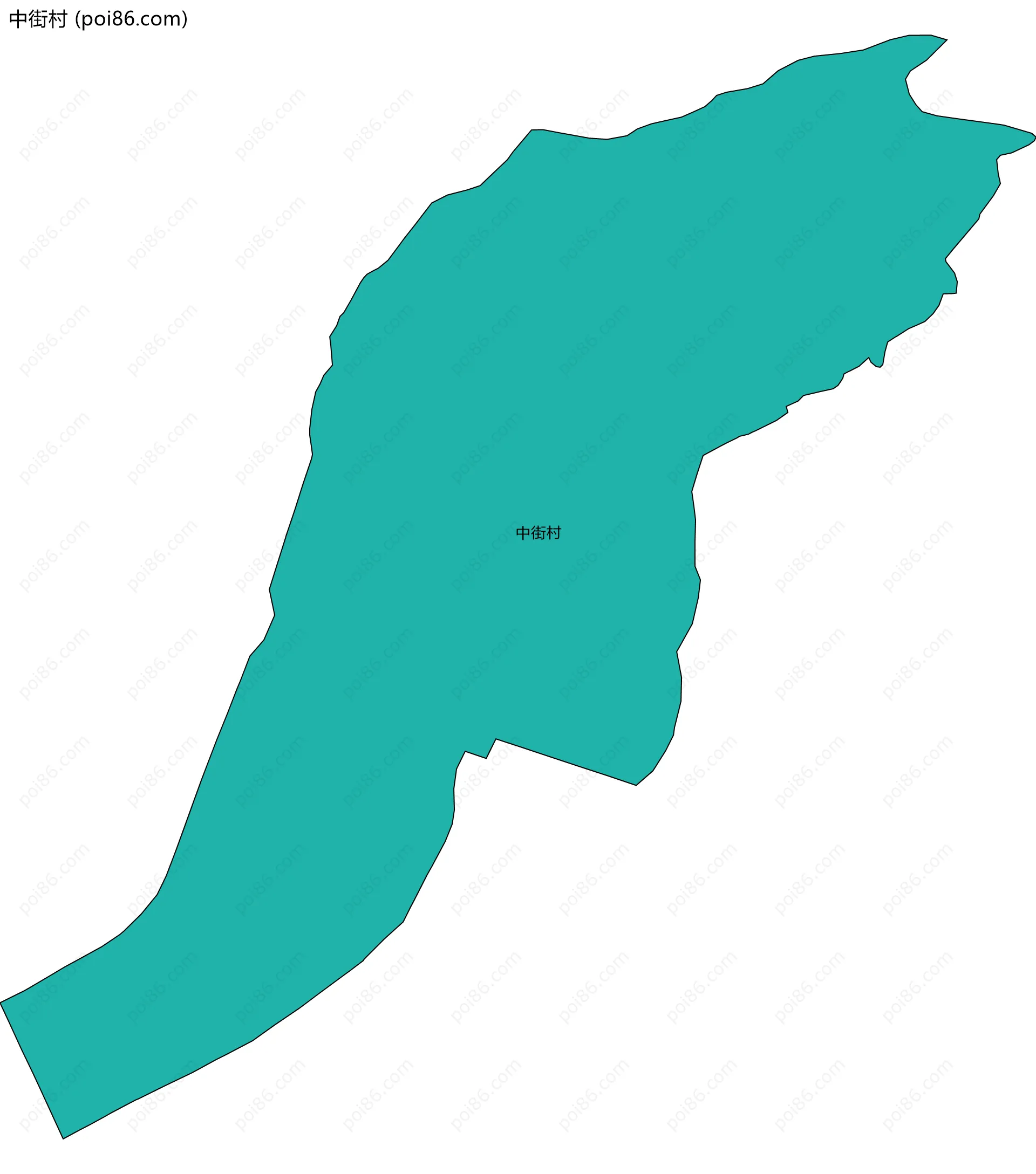 中街村边界地图