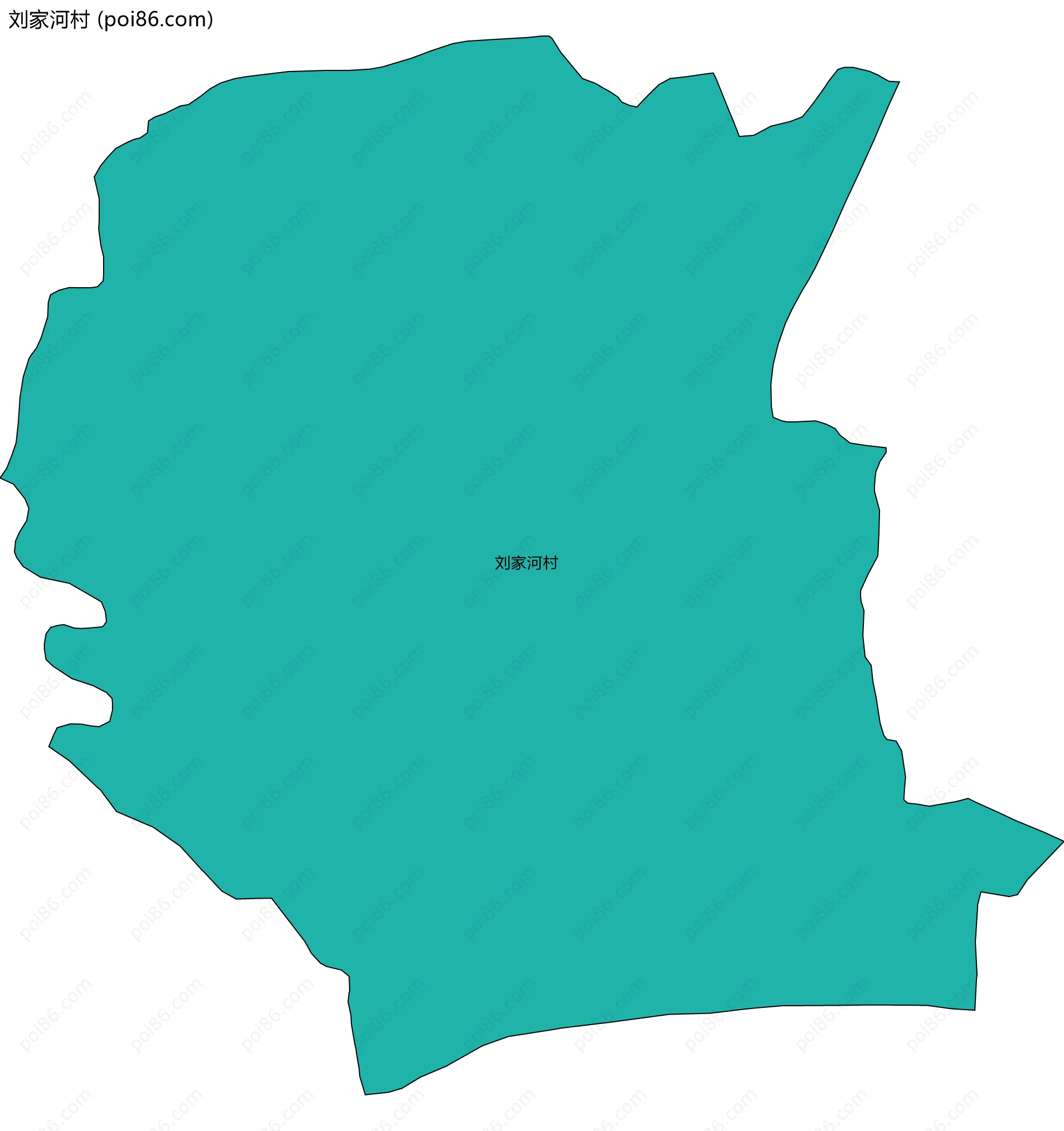 刘家河村边界地图