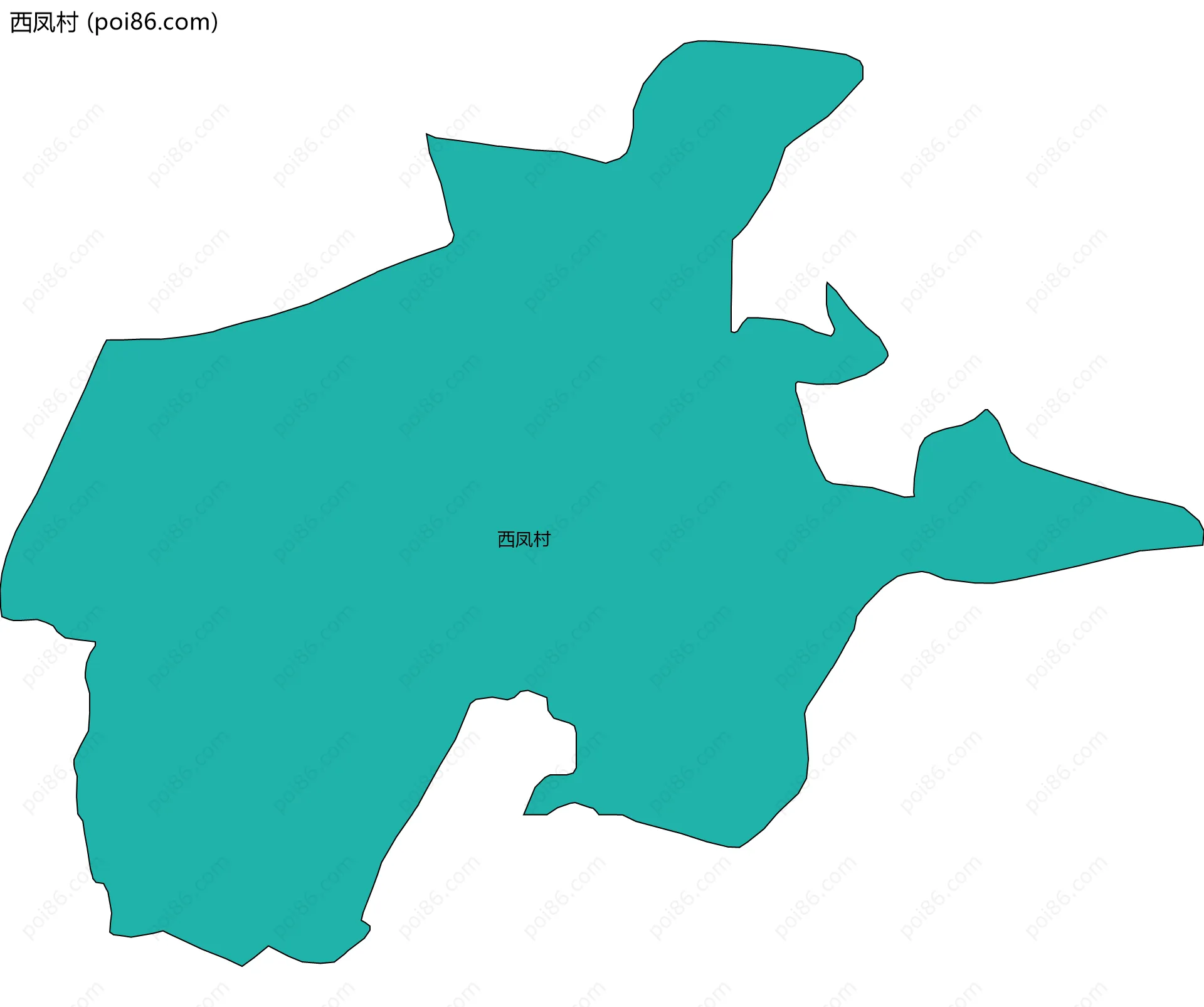 西凤村边界地图