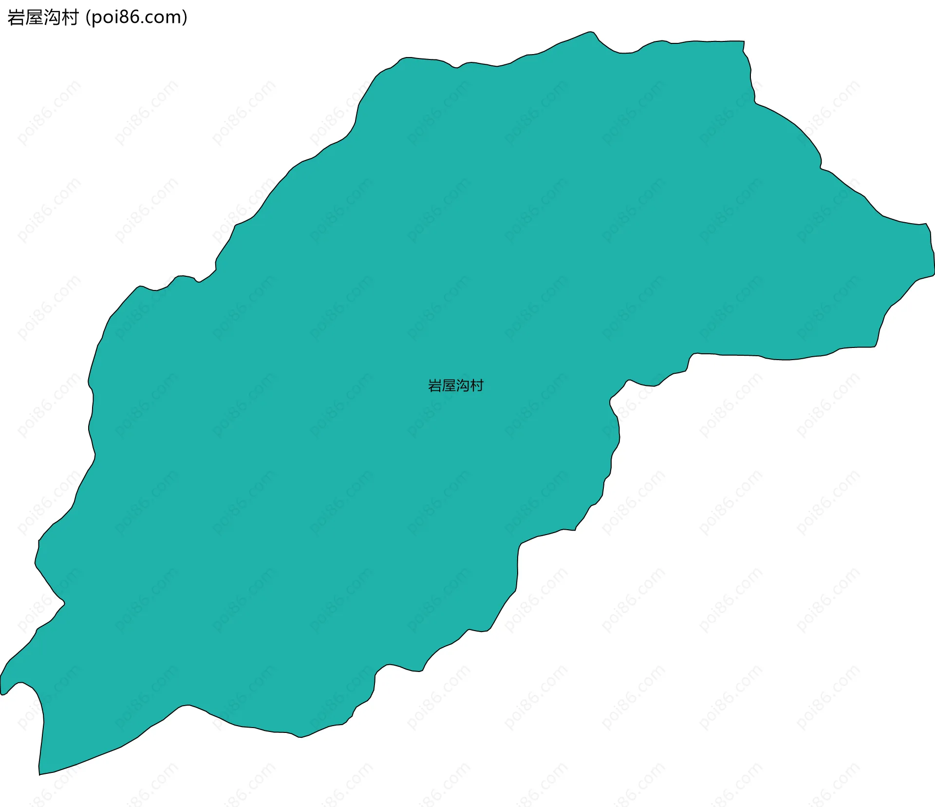 岩屋沟村边界地图