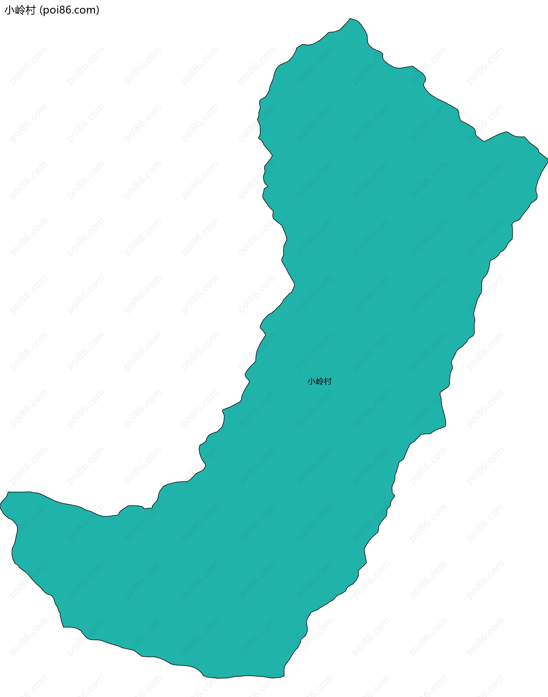 小岭村边界地图