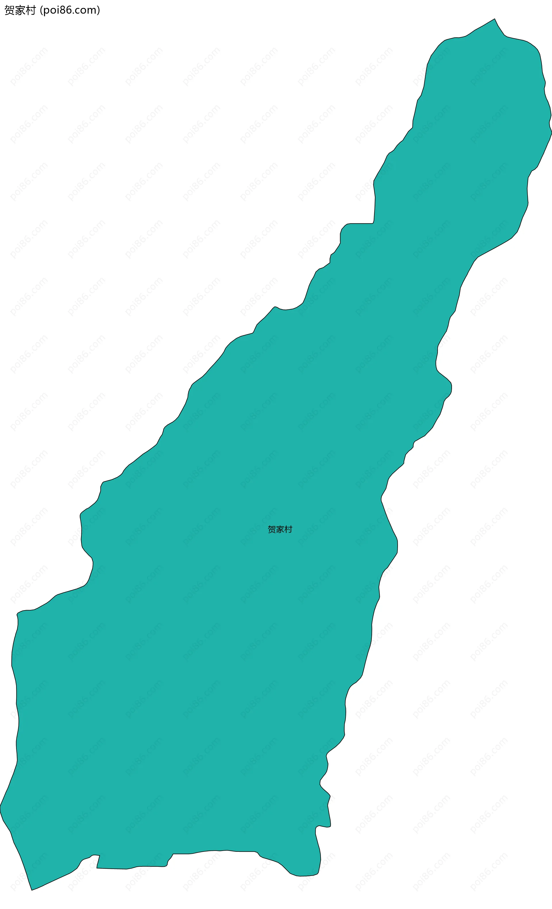 贺家村边界地图