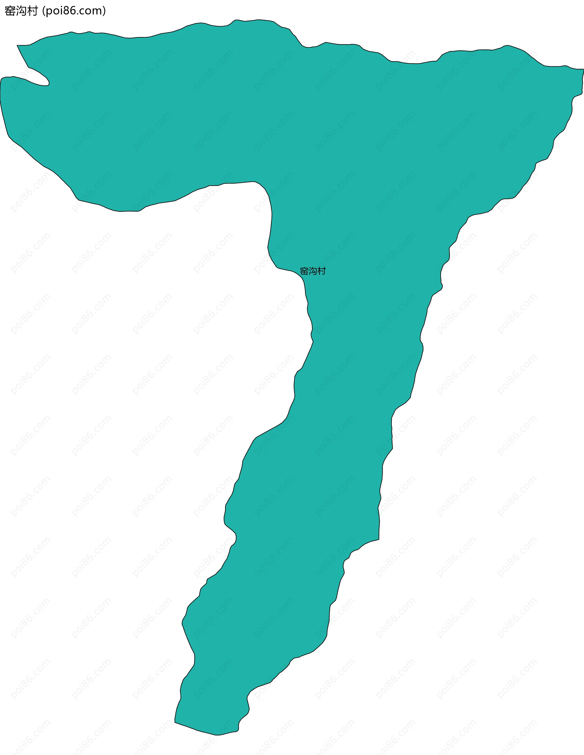 窑沟村边界地图