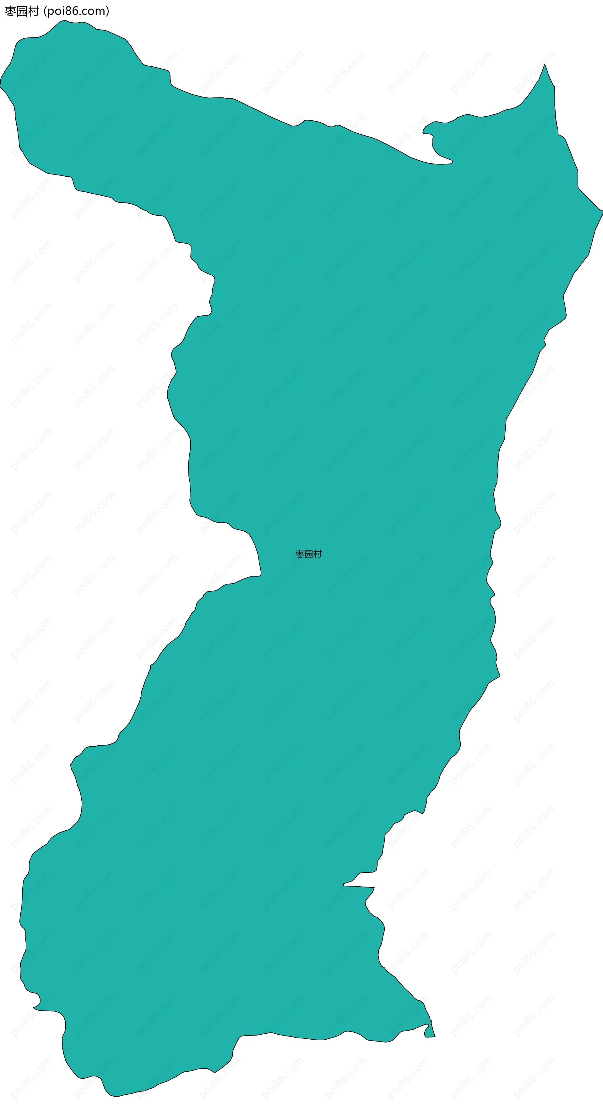 枣园村边界地图