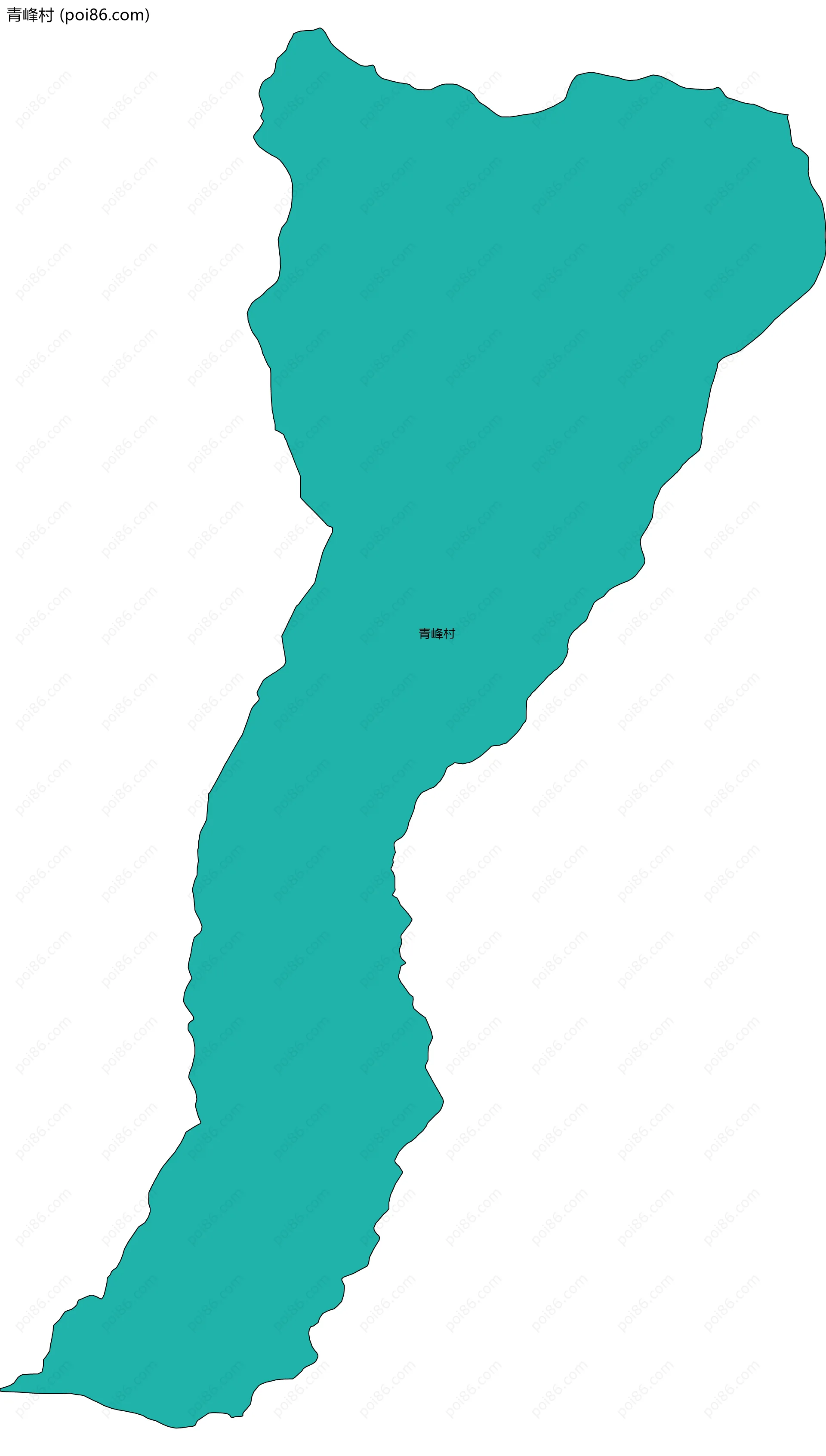 青峰村边界地图