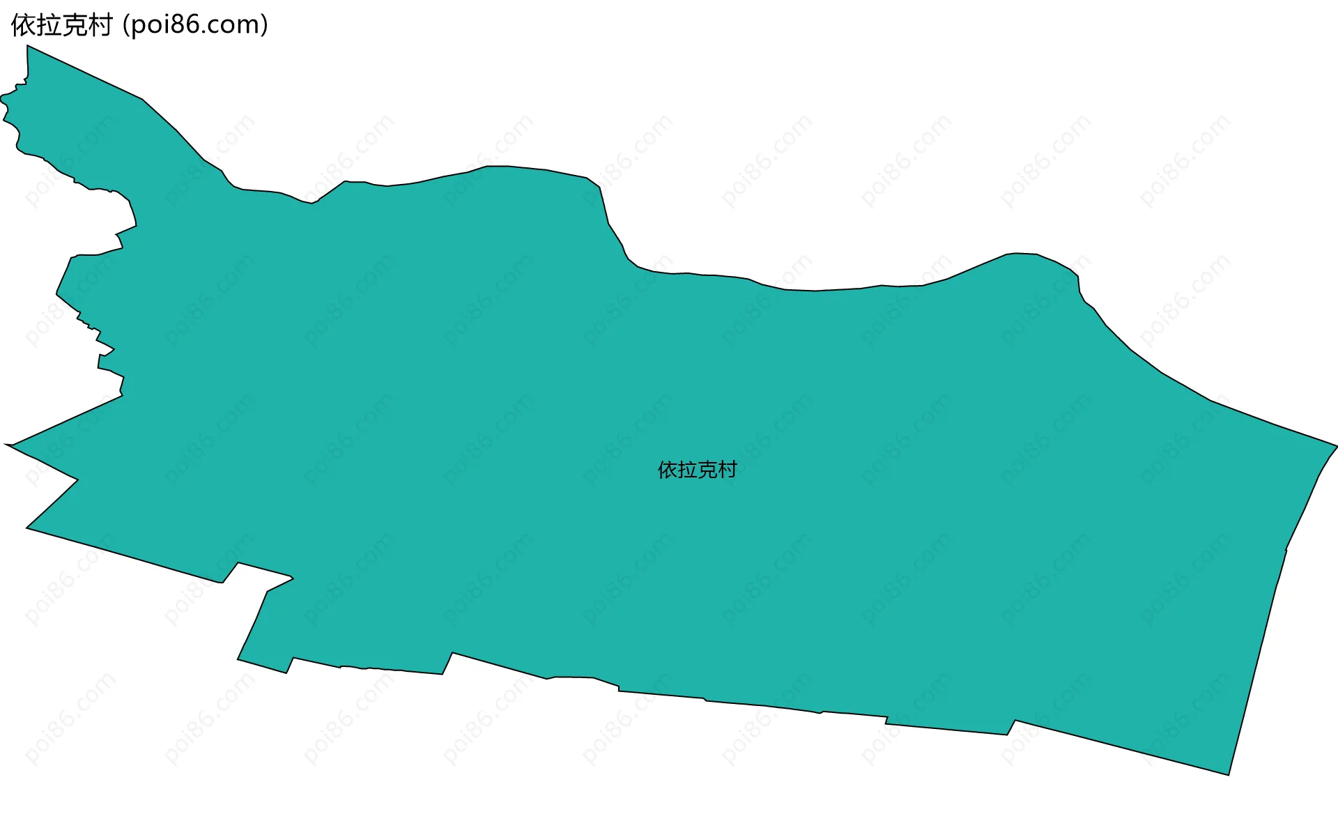 依拉克村边界地图