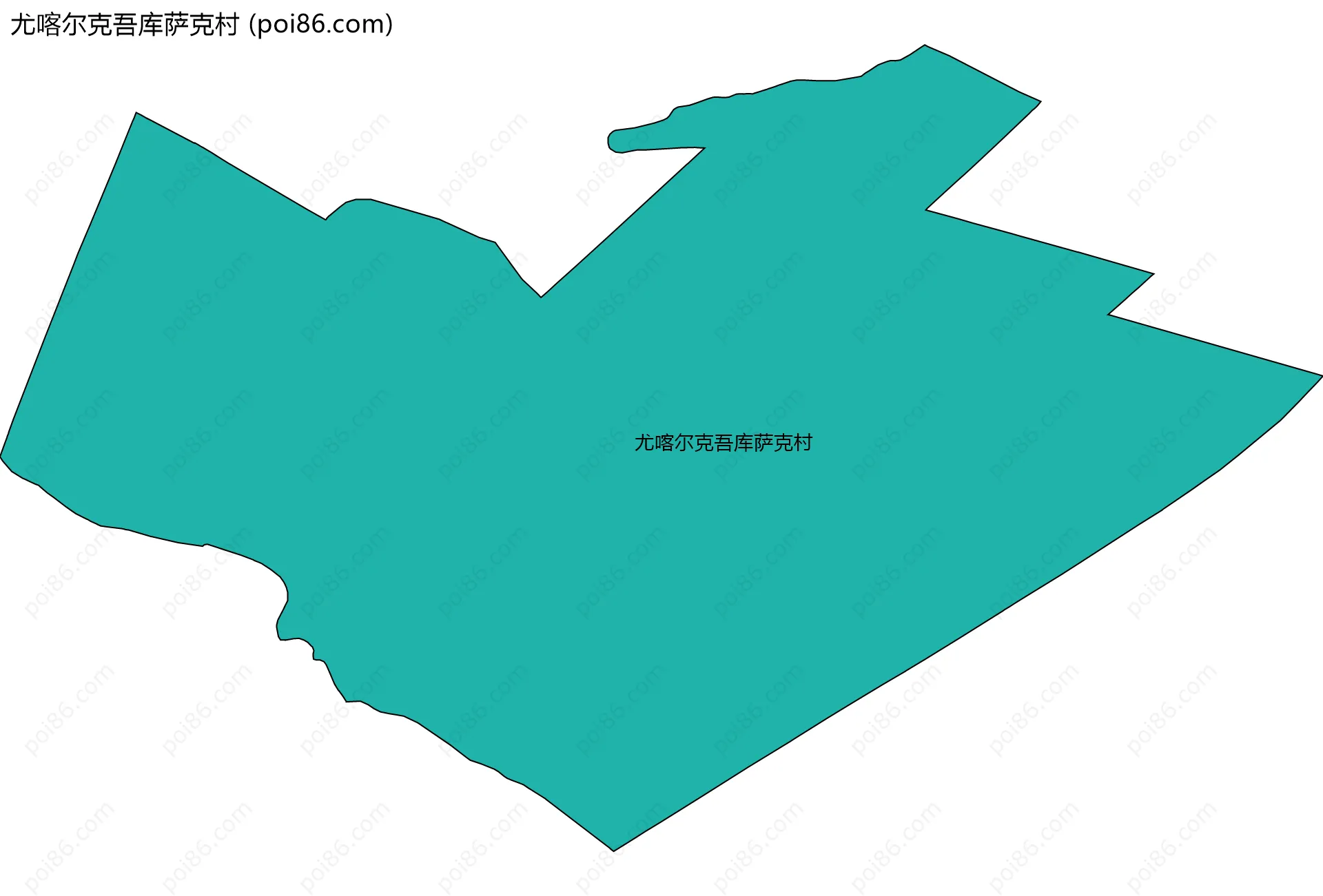 尤喀尔克吾库萨克村边界地图