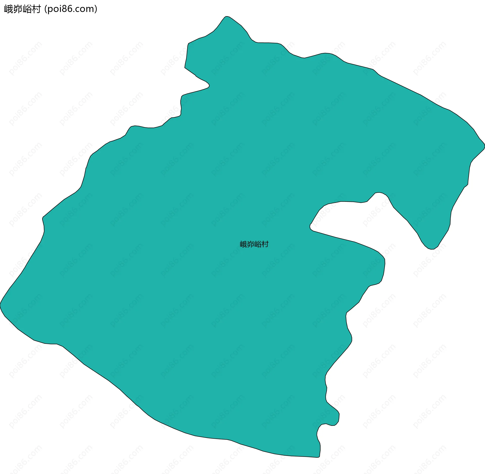 峨峁峪村边界地图