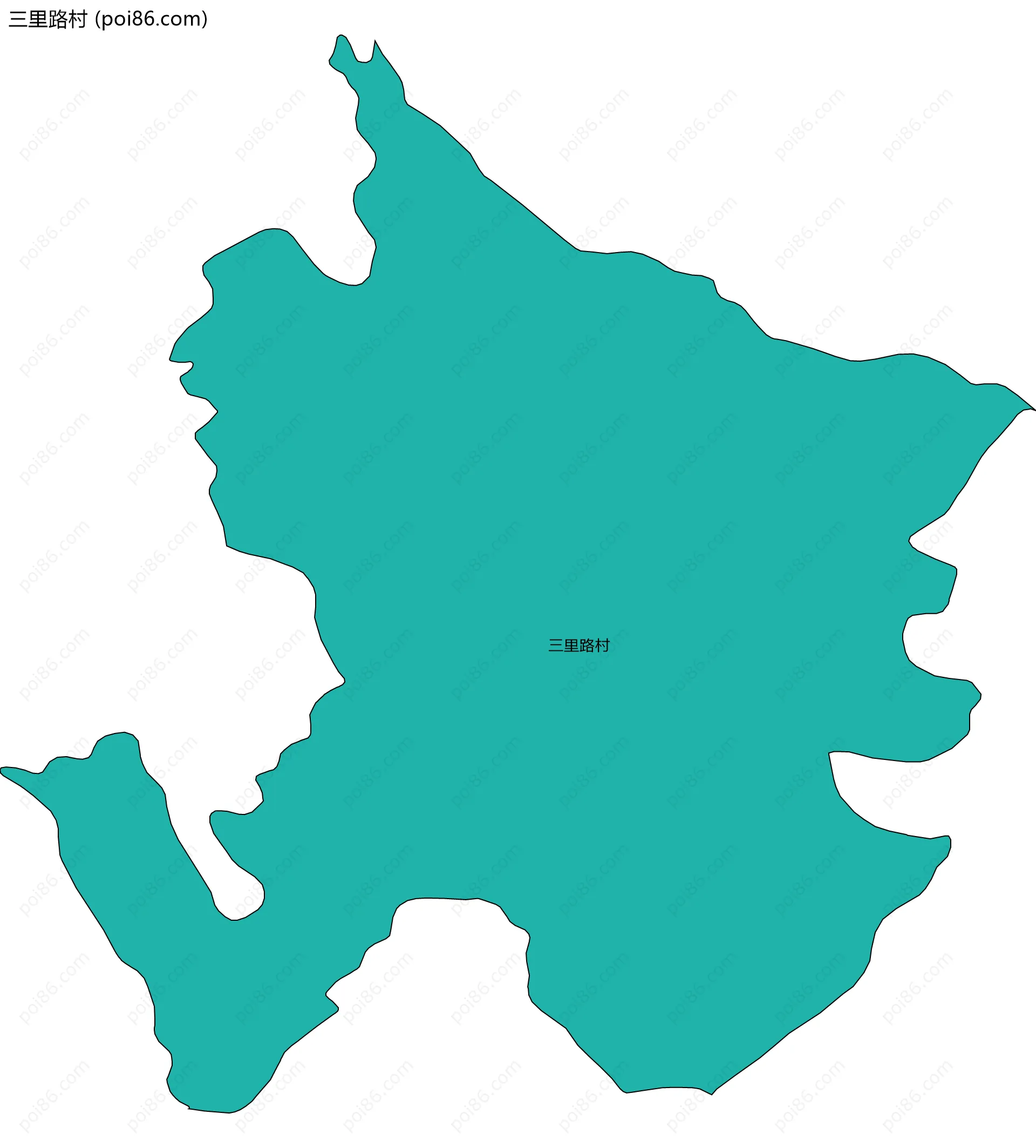 三里路村边界地图