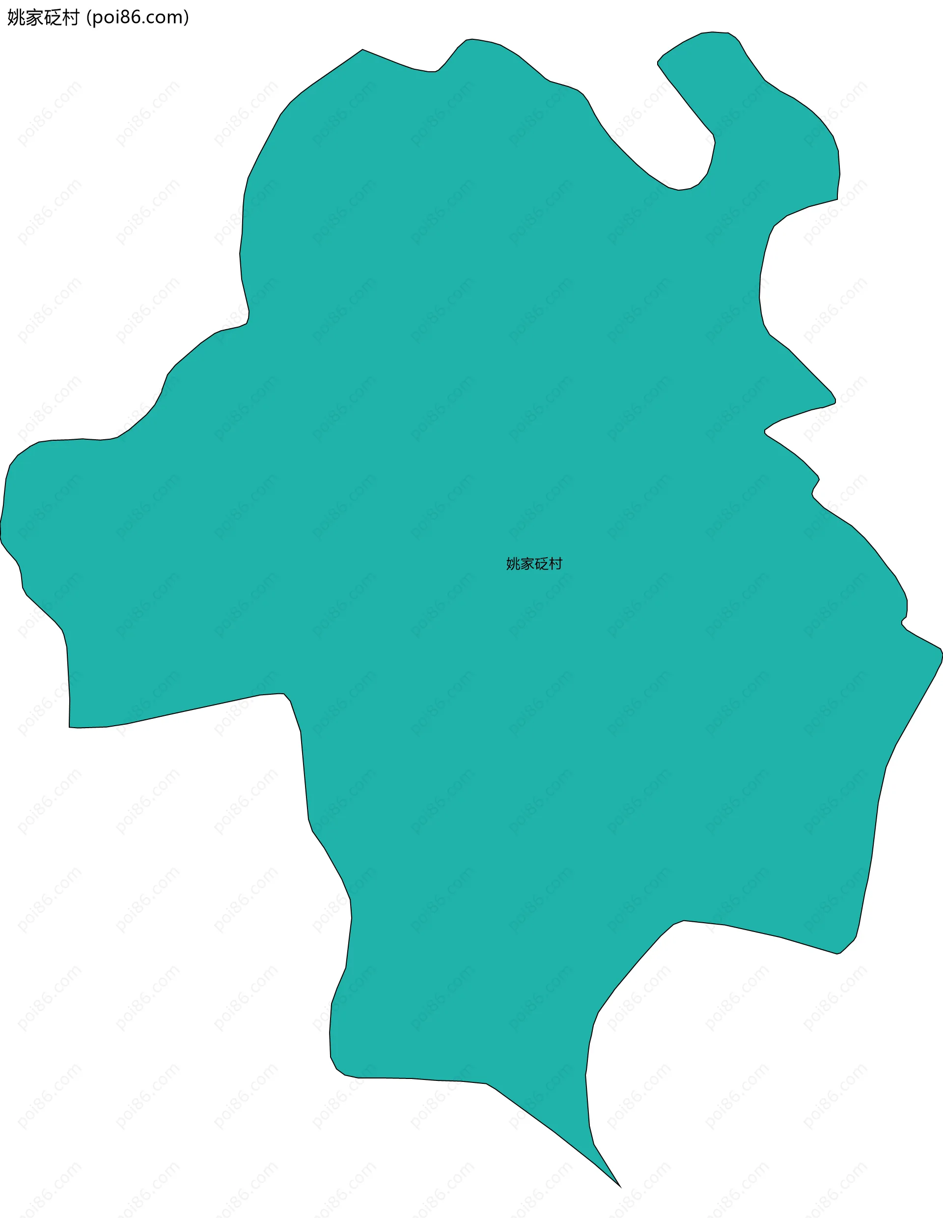 姚家砭村边界地图