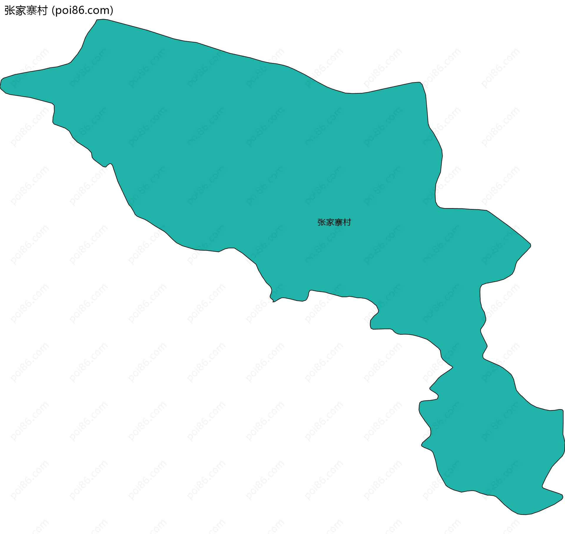 张家寨村边界地图